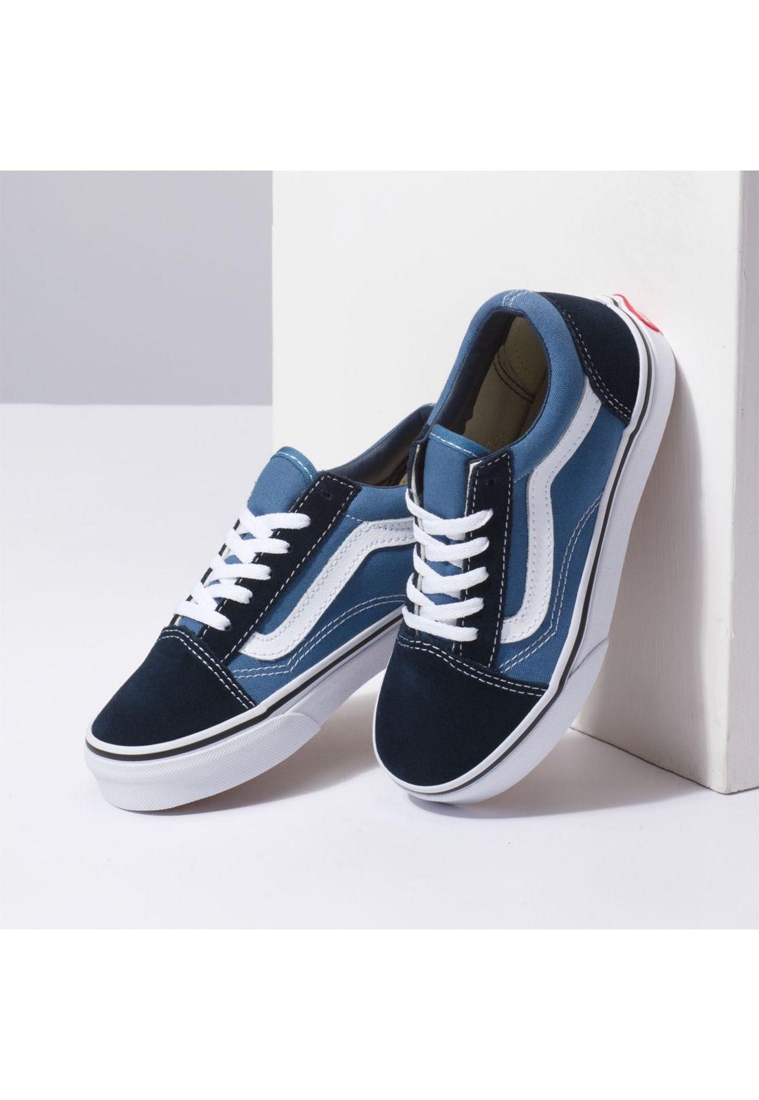 Zapatilla Niño Uy Old Skool Navy/True White-3