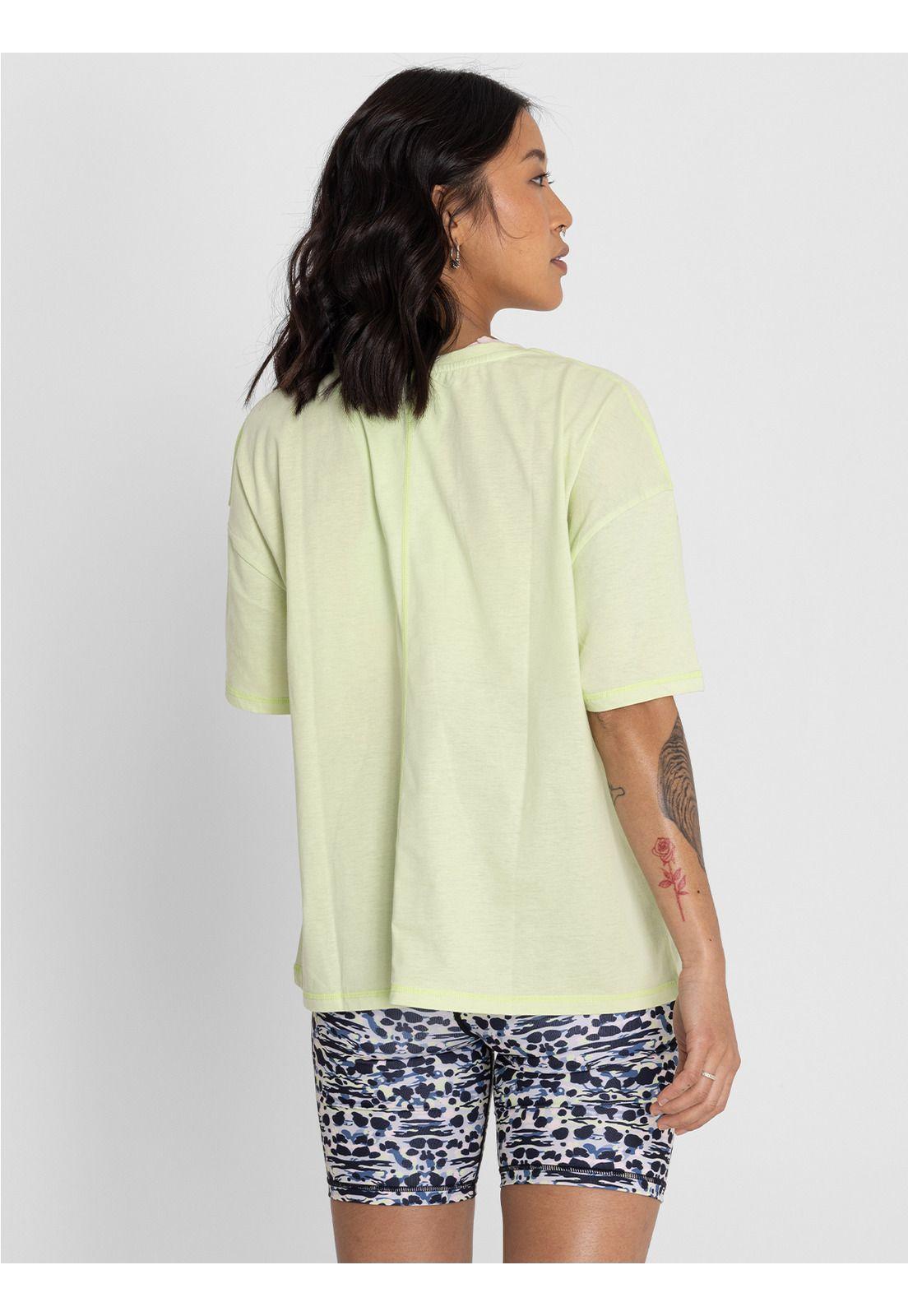 Polera Manga Corta Long T-Shirt Anto Limón Mujer-4