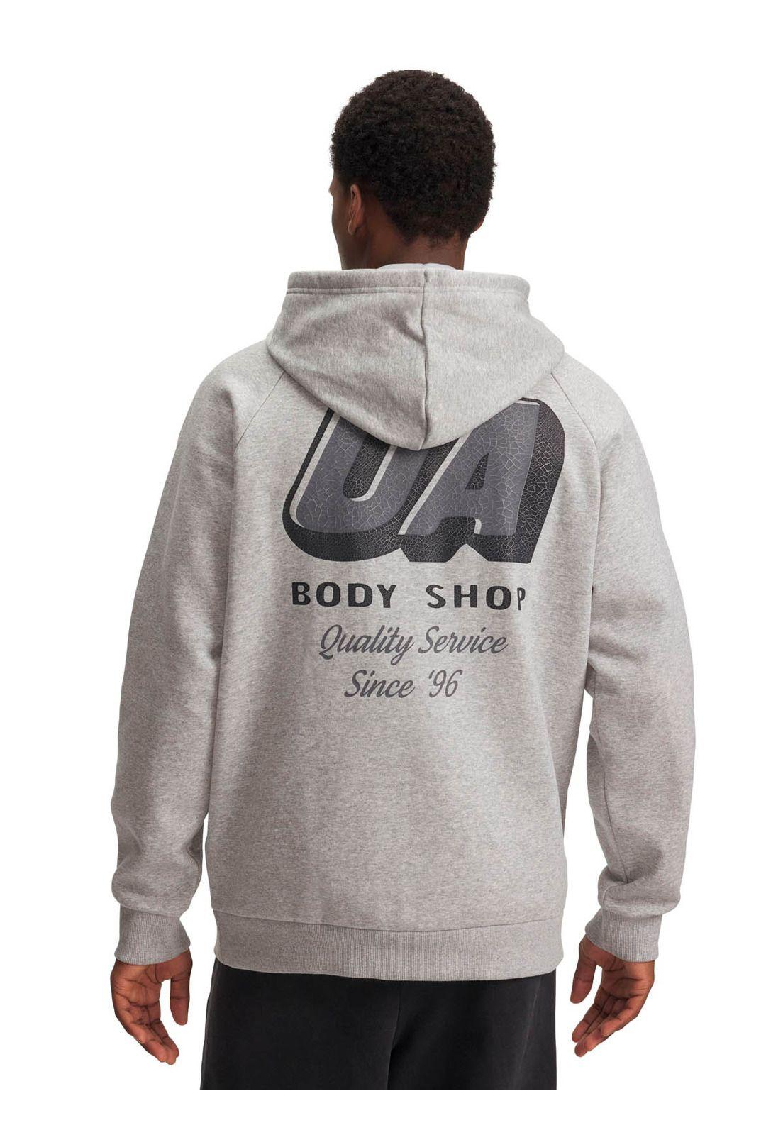 Polerón Lifestyle  hombre Rival Fleece HBR Logo gris -1