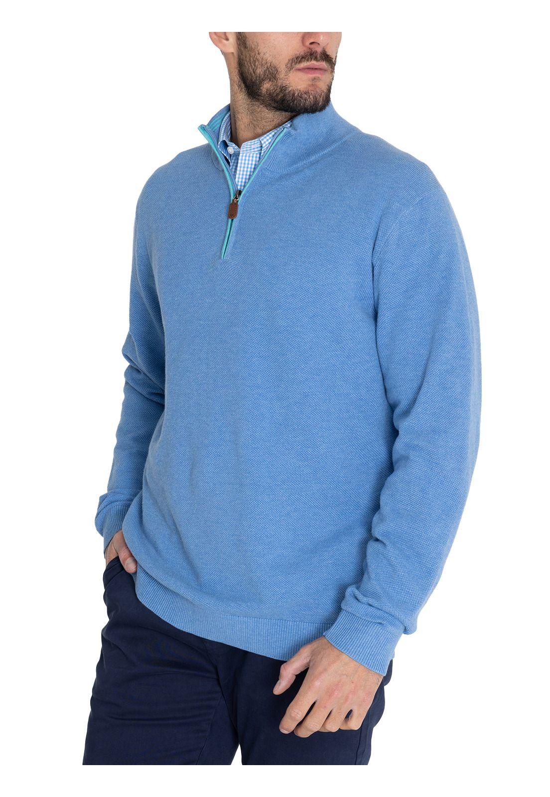 Chaleco Algodón Orgánico Celeste Bilbao Hombre -4