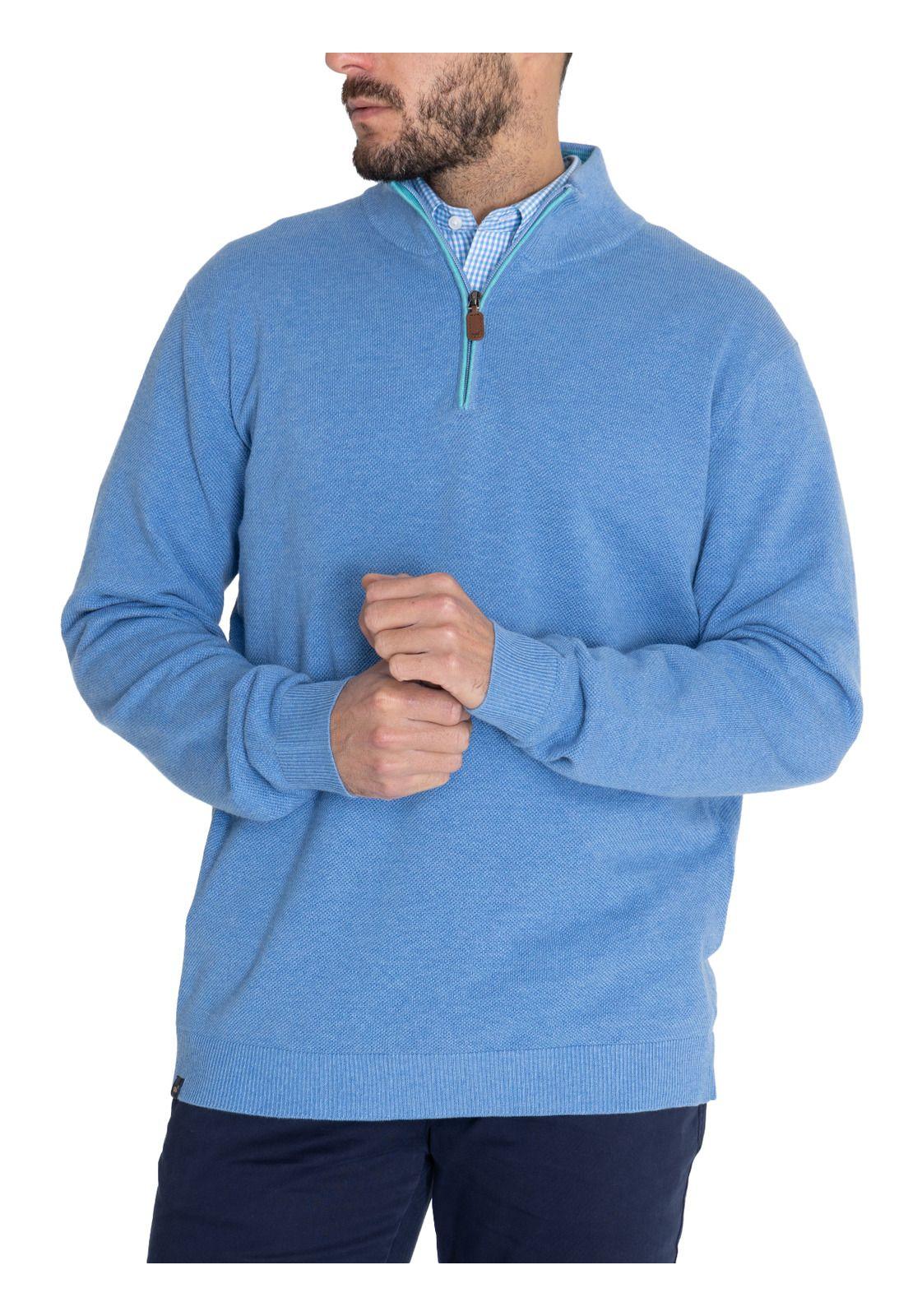 Chaleco Algodón Orgánico Celeste Bilbao Hombre -5