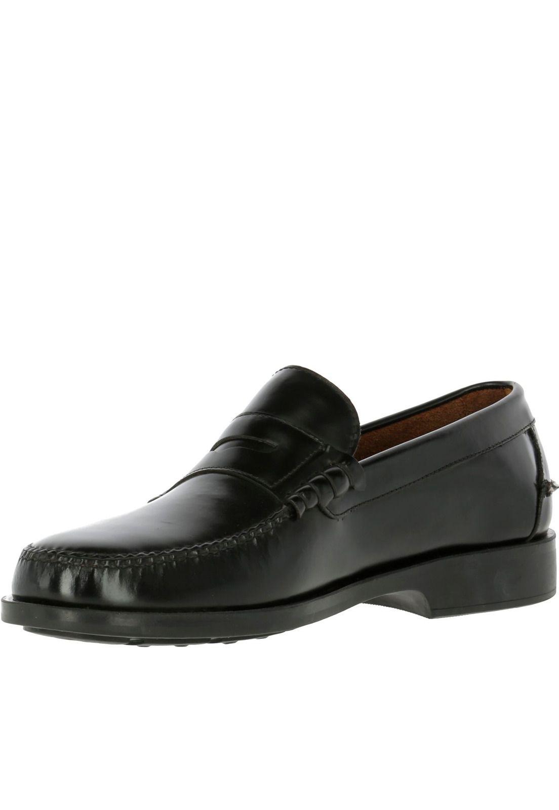Mocasin Cuero Harvard Negro-1