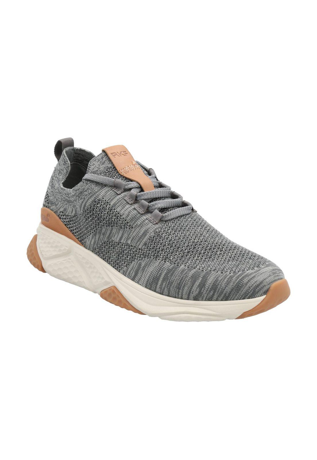 Zapatilla Cuero Hombre Lewis Gris-1