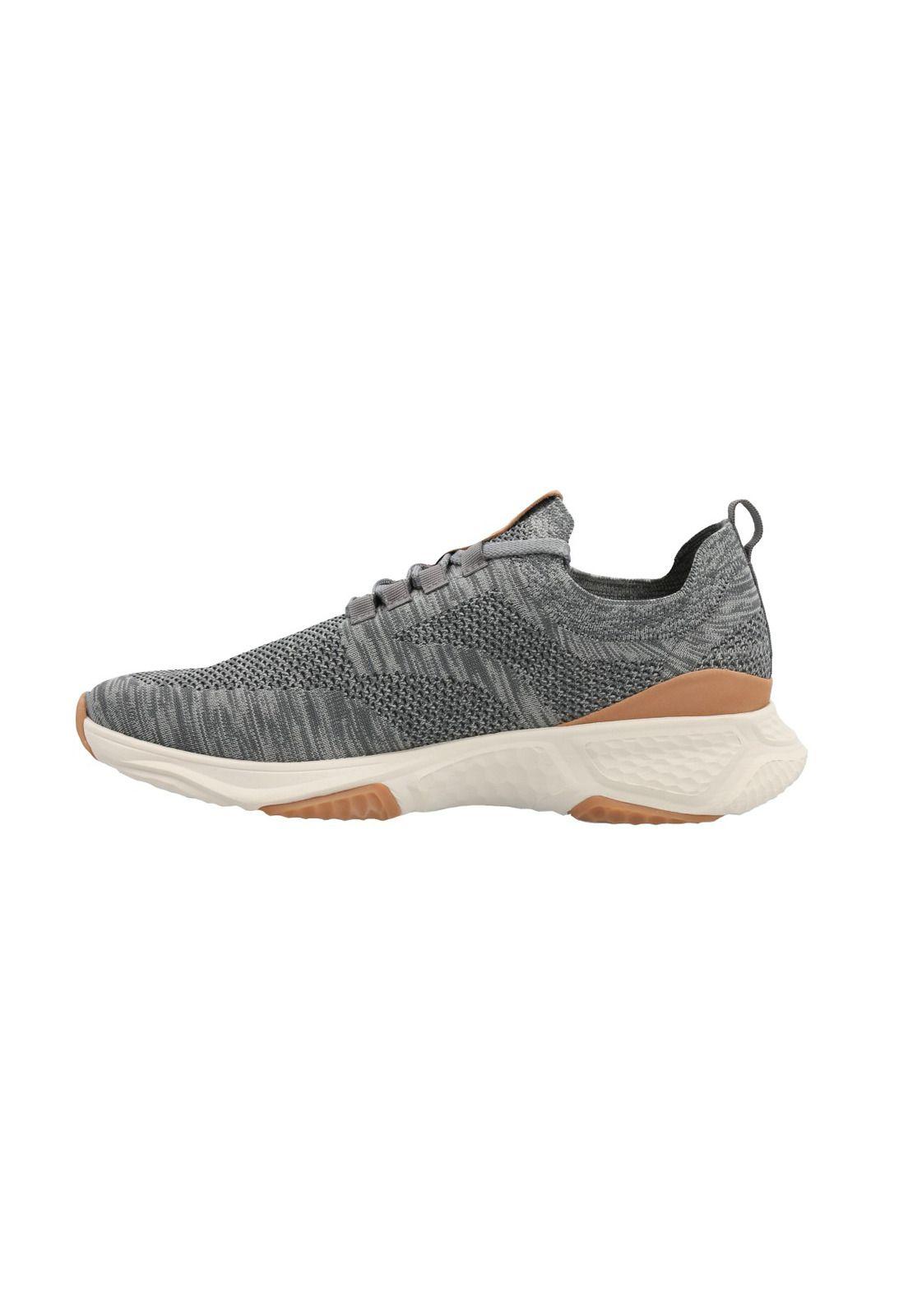 Zapatilla Cuero Hombre Lewis Gris-5