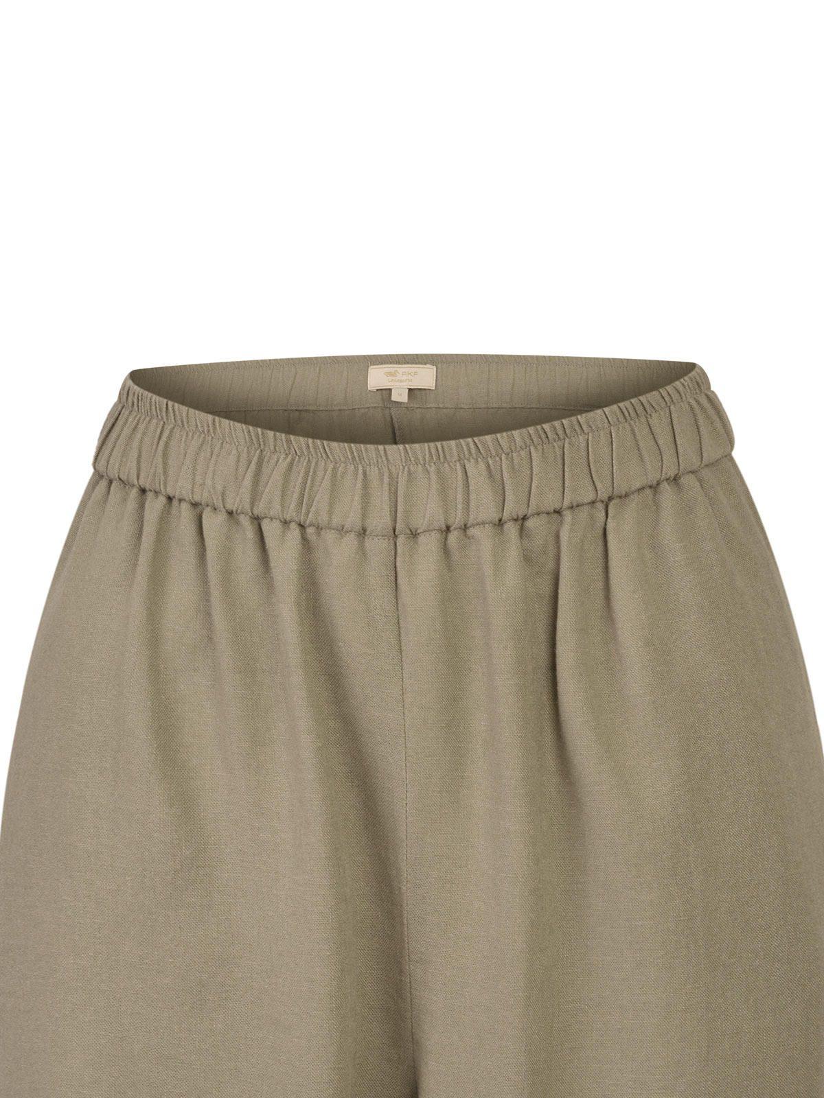 Pantalón Lino Orgánico Mujer Tropia Verde-3