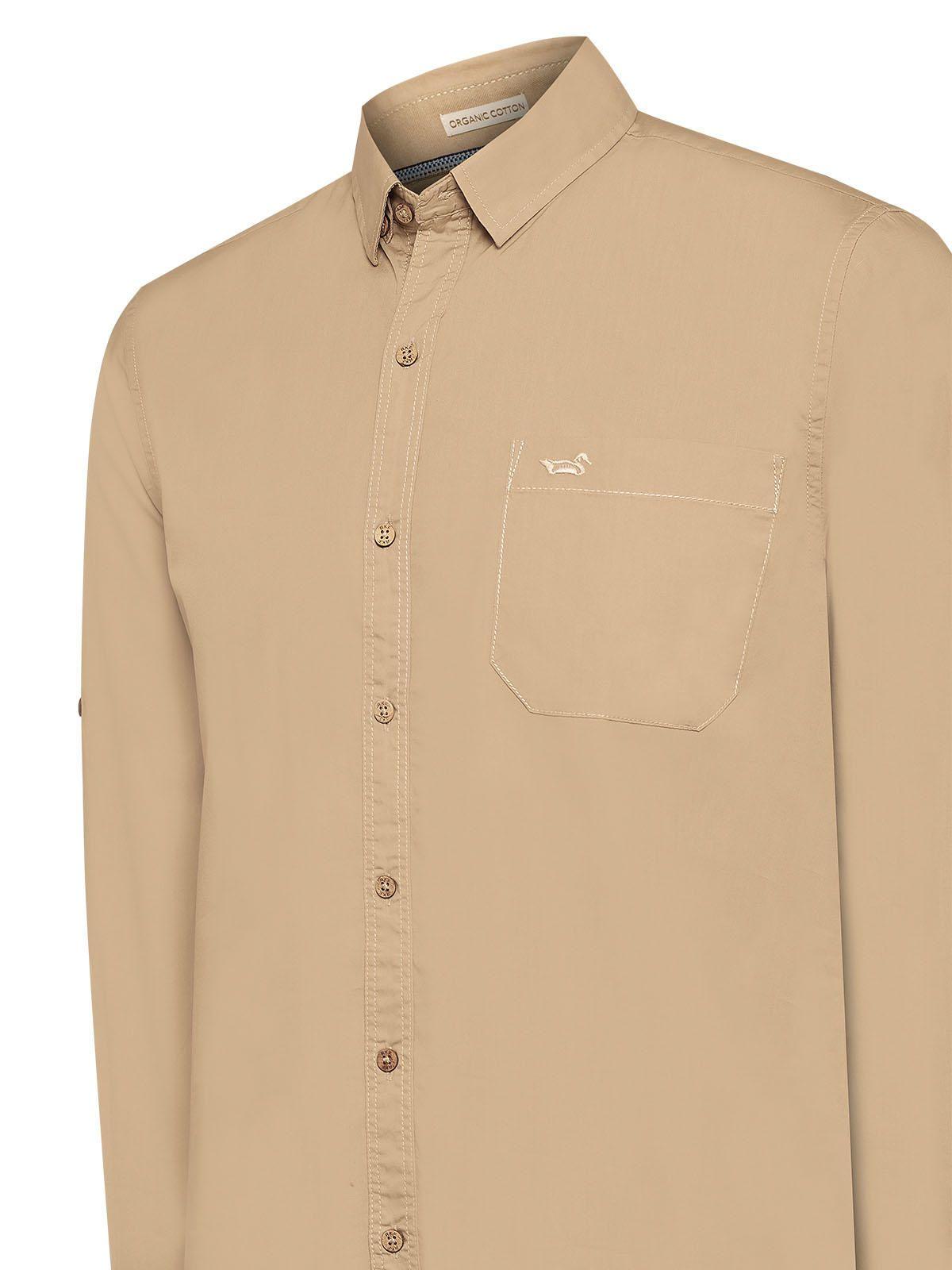 Camisa Algodón Orgánico Hombre Galiton Café-3