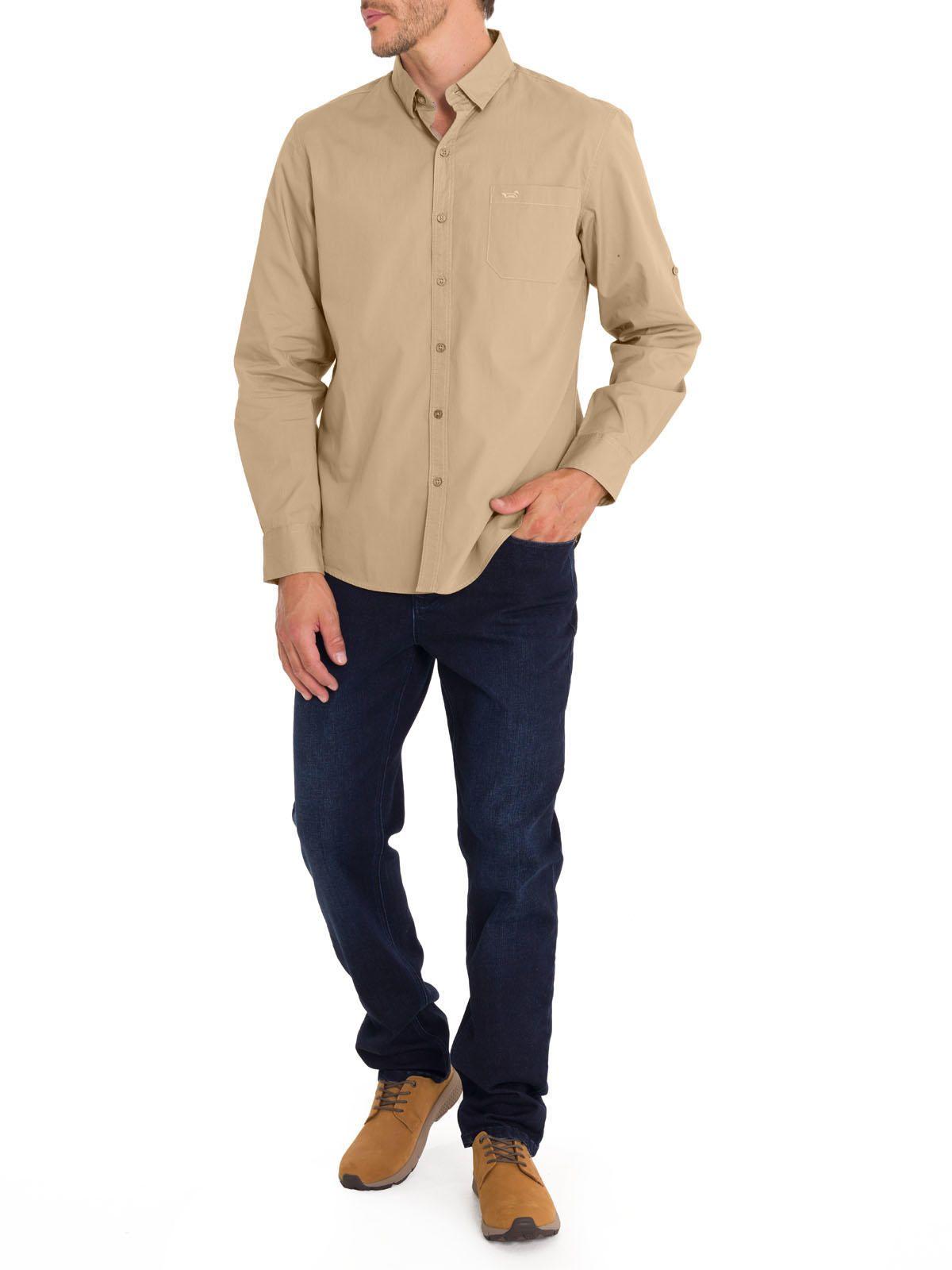 Camisa Algodón Orgánico Hombre Galiton Café-9