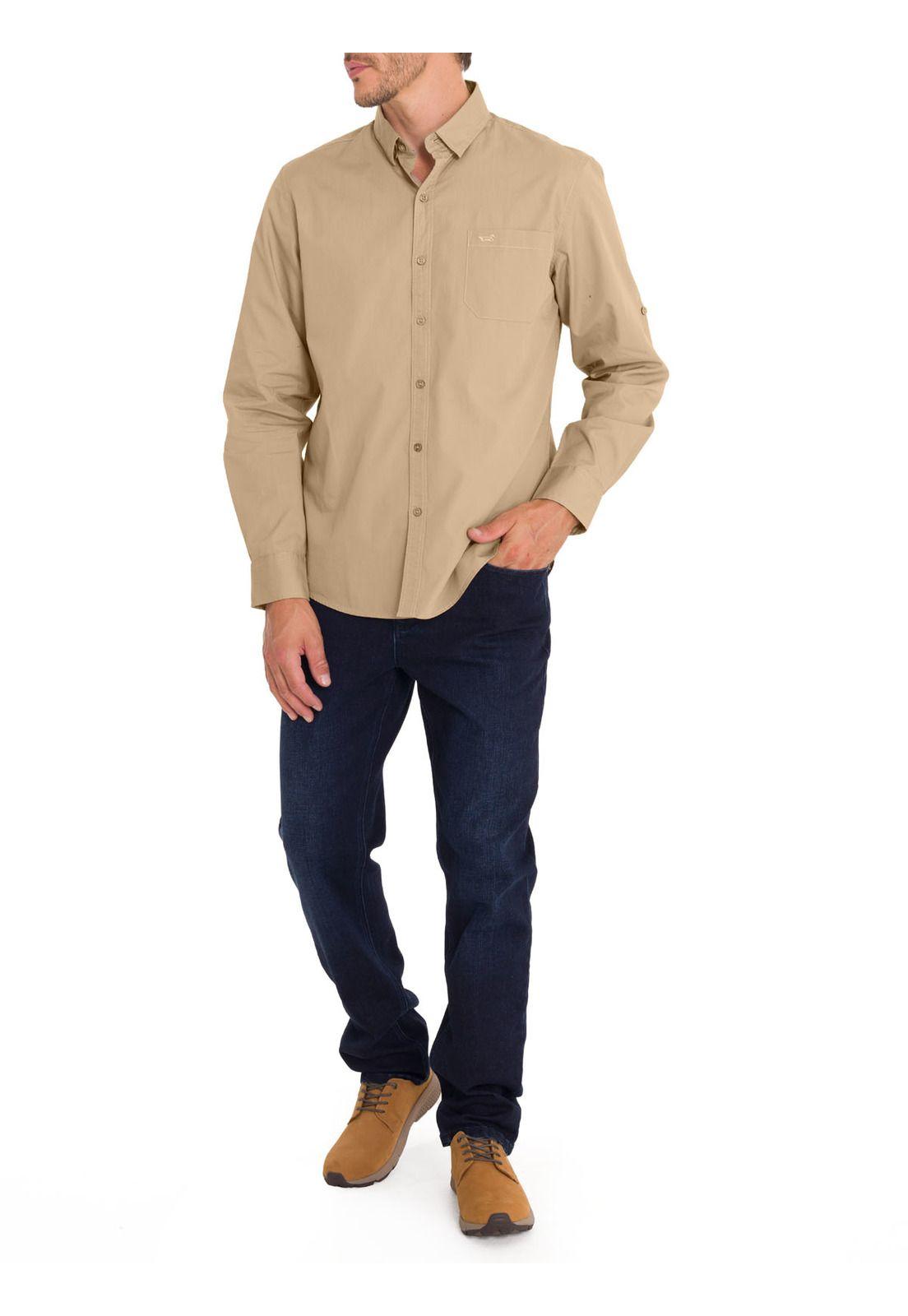Camisa Algodón Orgánico Hombre Galiton Café-9