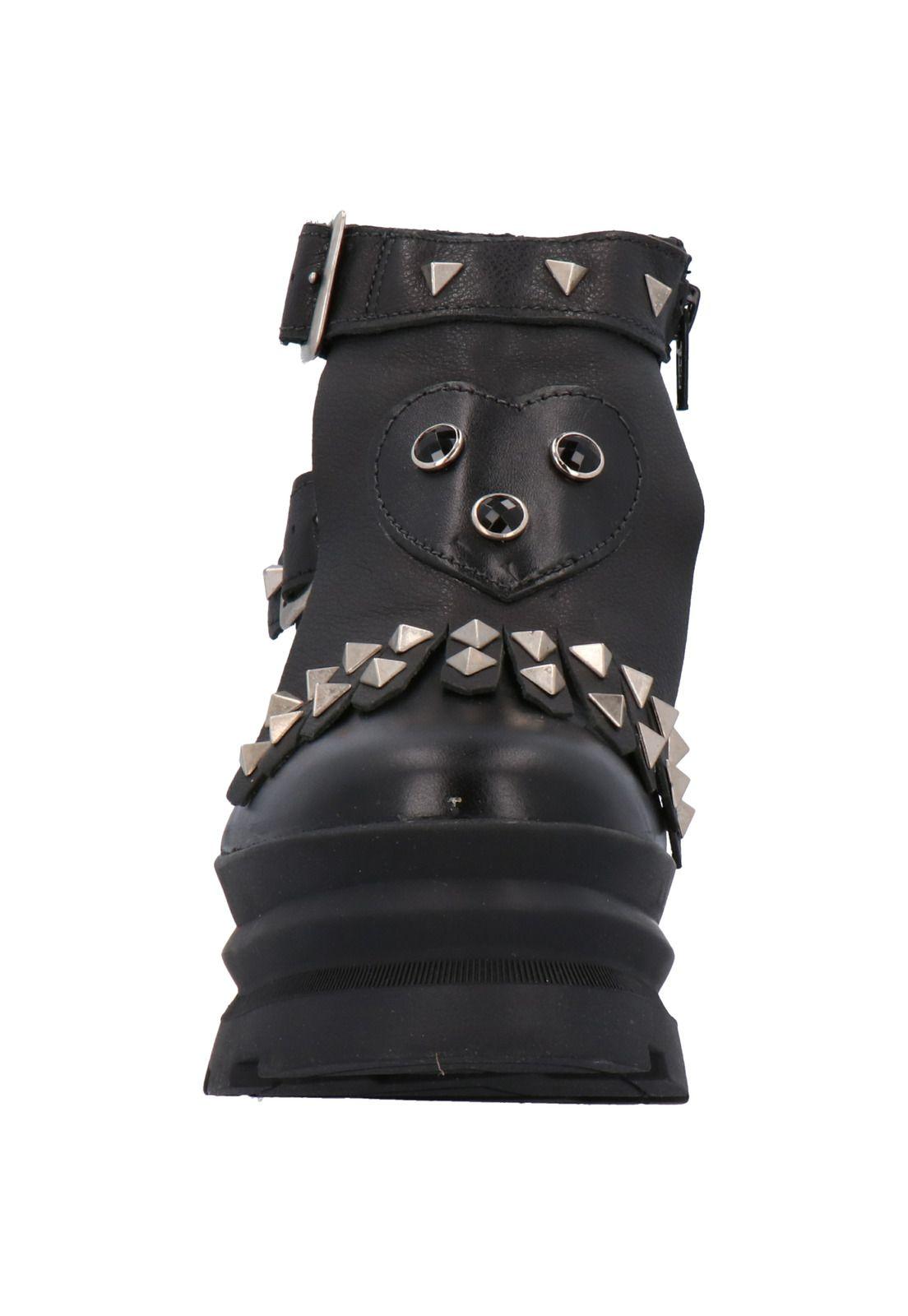 Botin Mujer Cuero Vania Negro-2