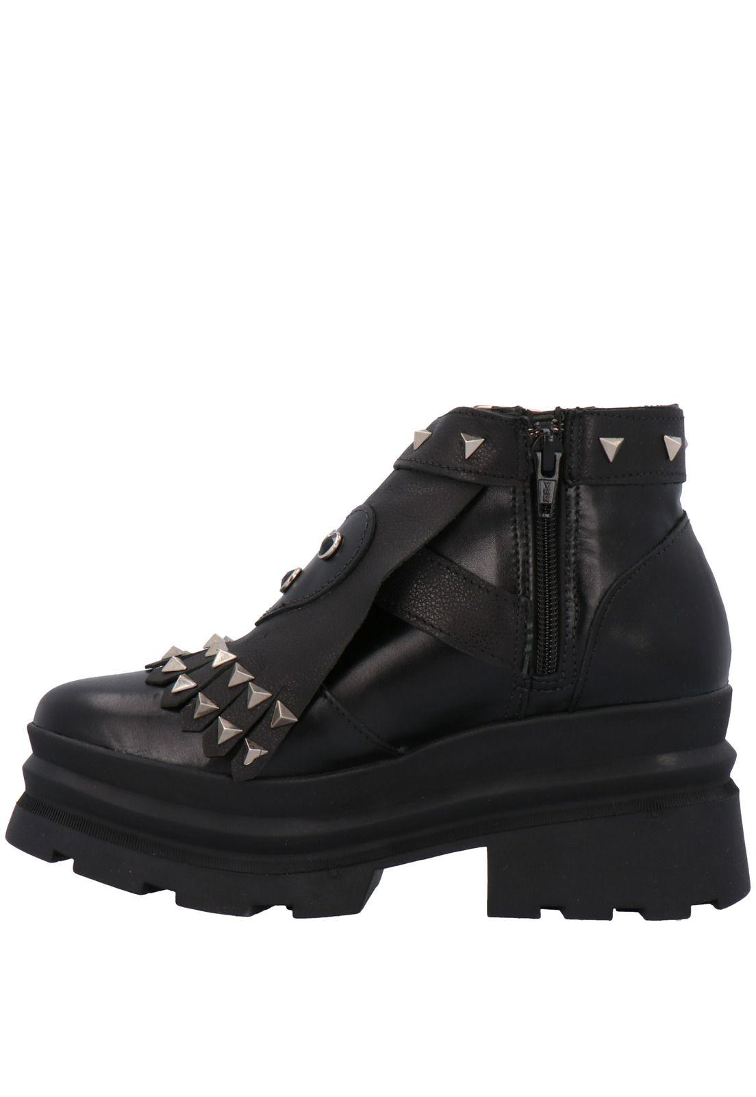 Botin Mujer Cuero Vania Negro-4