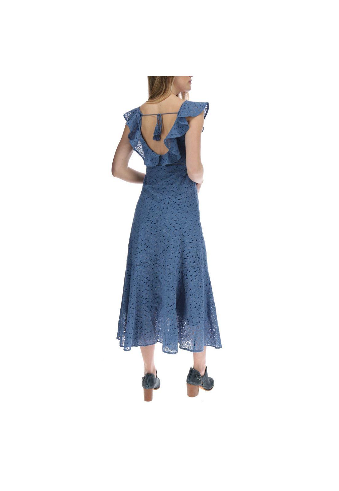 Vestido Largo Mujer Minka Azul-2