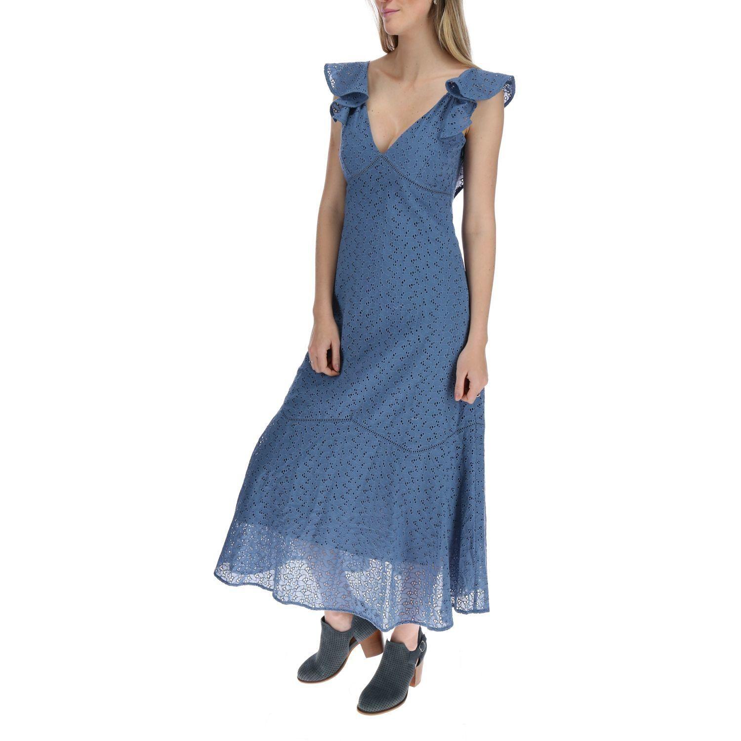 Vestido Largo Mujer Minka Azul-1