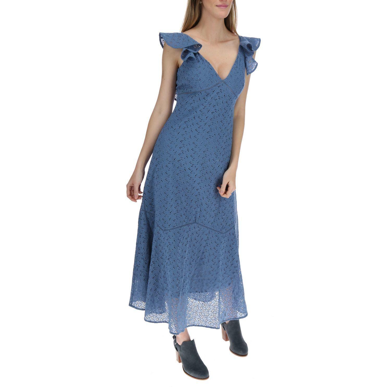 Vestido Largo Mujer Minka Azul-3