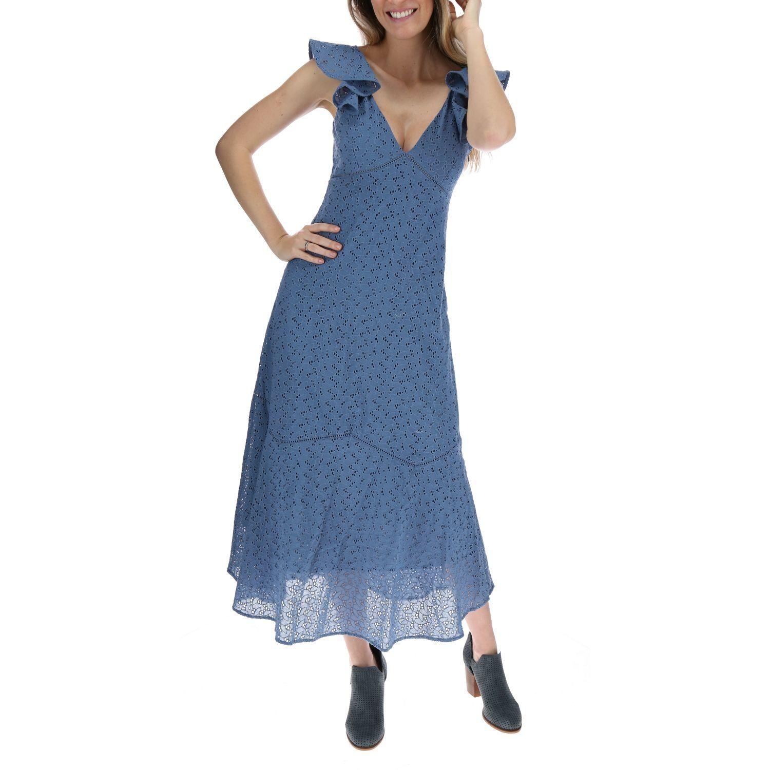 Vestido Largo Mujer Minka Azul-4