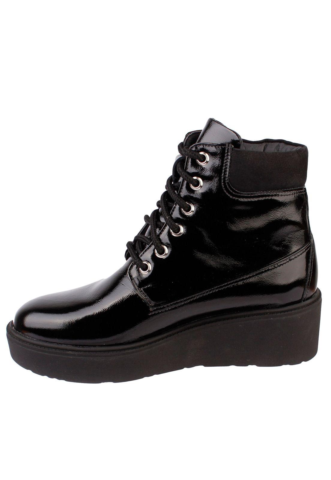 Botin Cuero Mujer Landia Negro-2