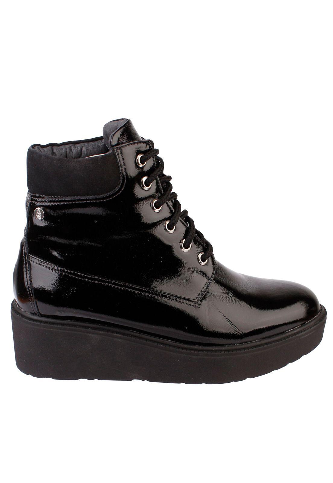 Botin Cuero Mujer Landia Negro-3