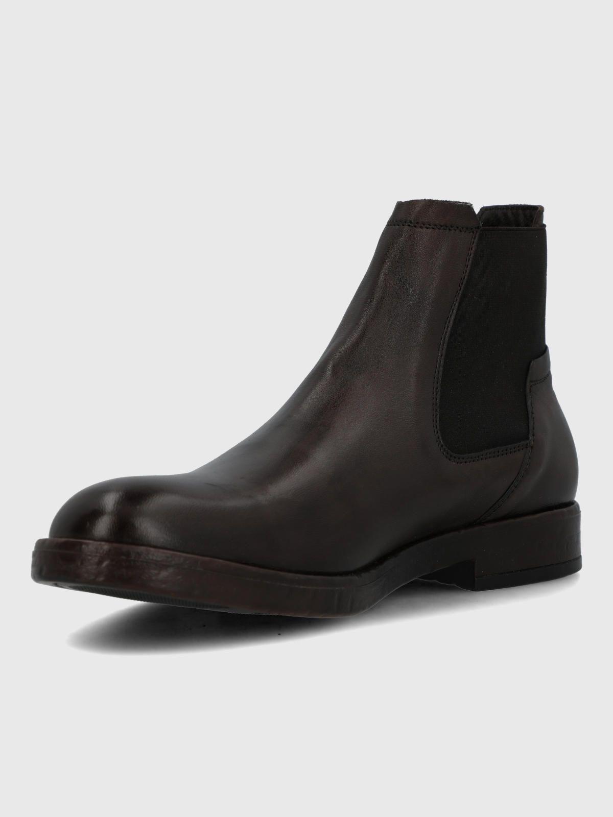 Botin Italiano Cuero Hombre Leone Café-5