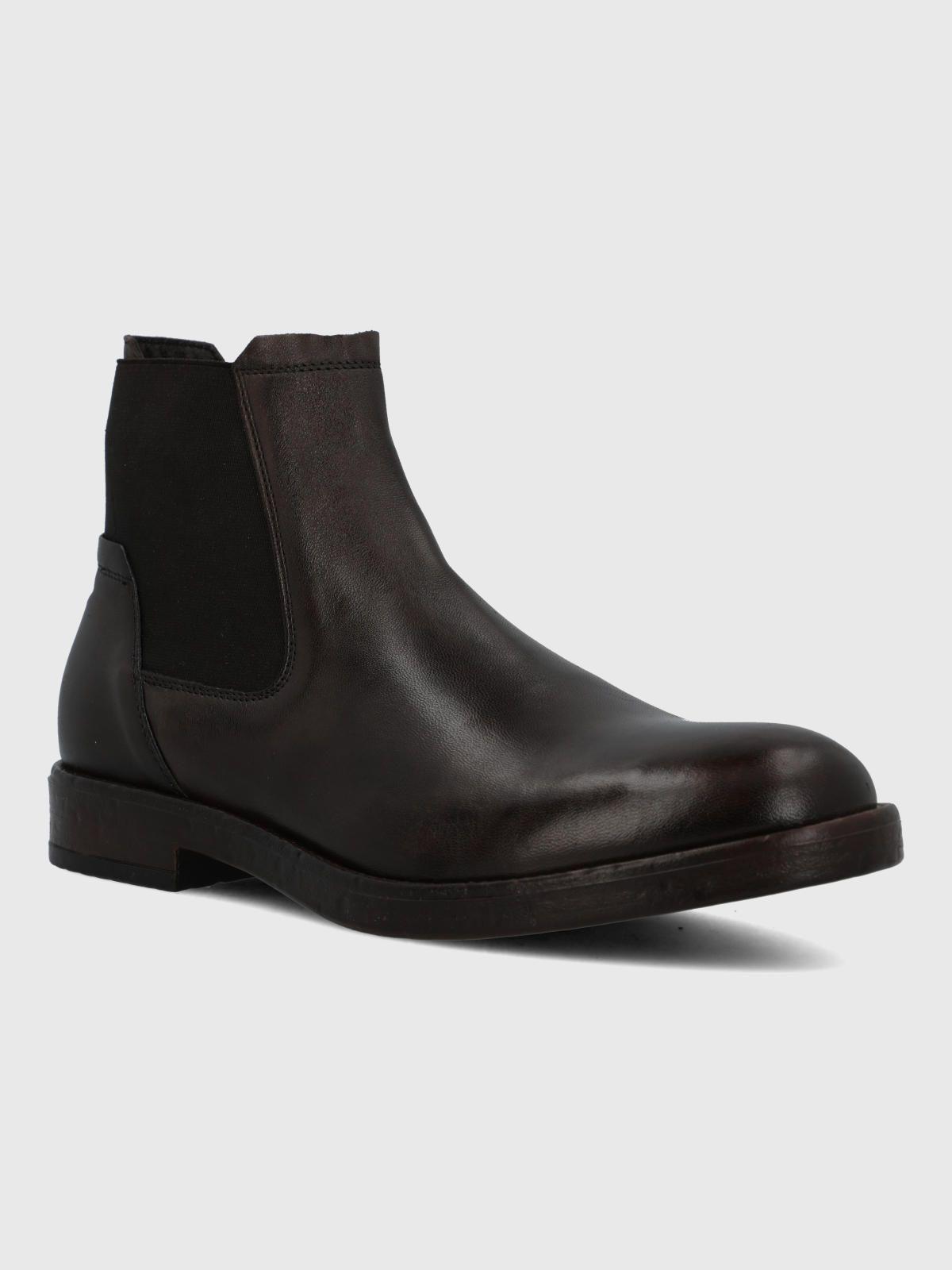 Botin Italiano Cuero Hombre Leone Café-0