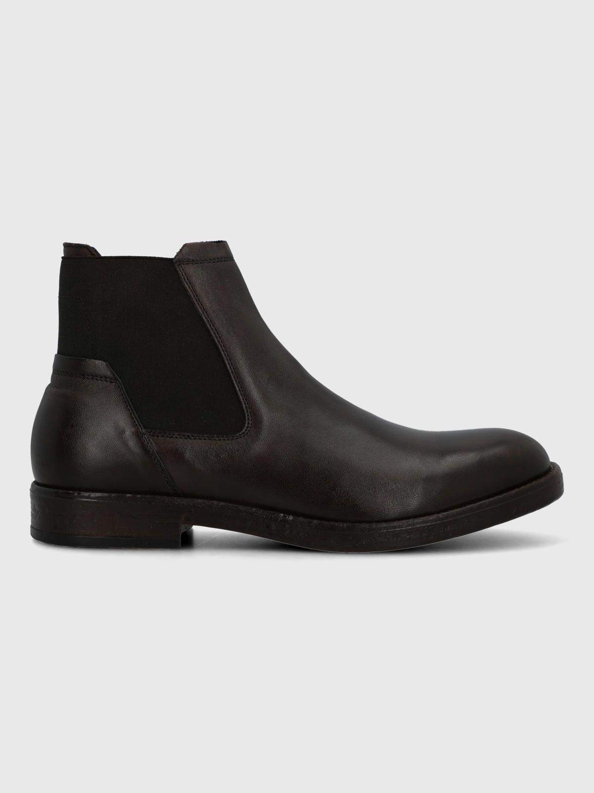 Botin Italiano Cuero Hombre Leone Café-1