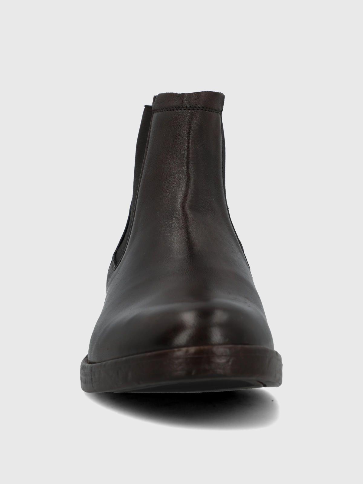 Botin Italiano Cuero Hombre Leone Café-3
