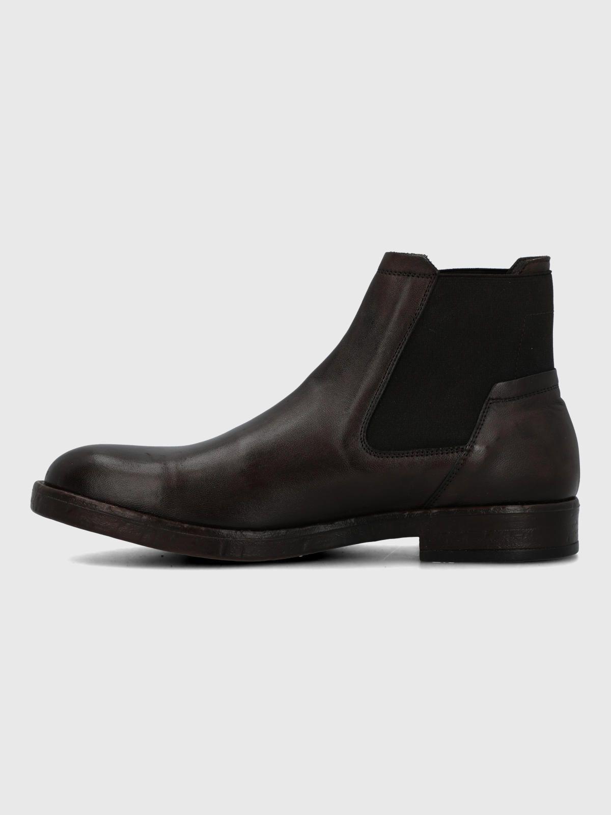 Botin Italiano Cuero Hombre Leone Café-4