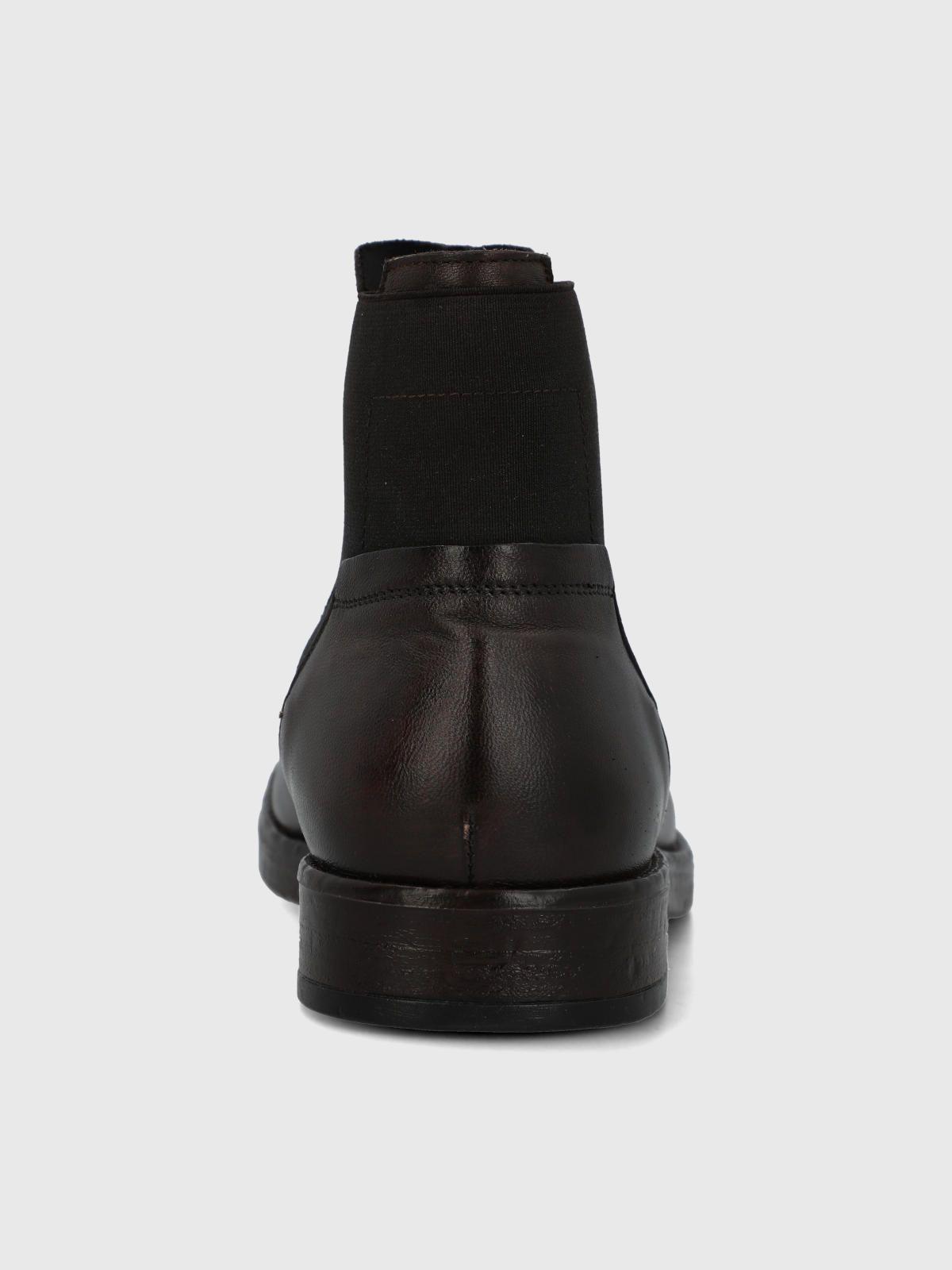 Botin Italiano Cuero Hombre Leone Café-6