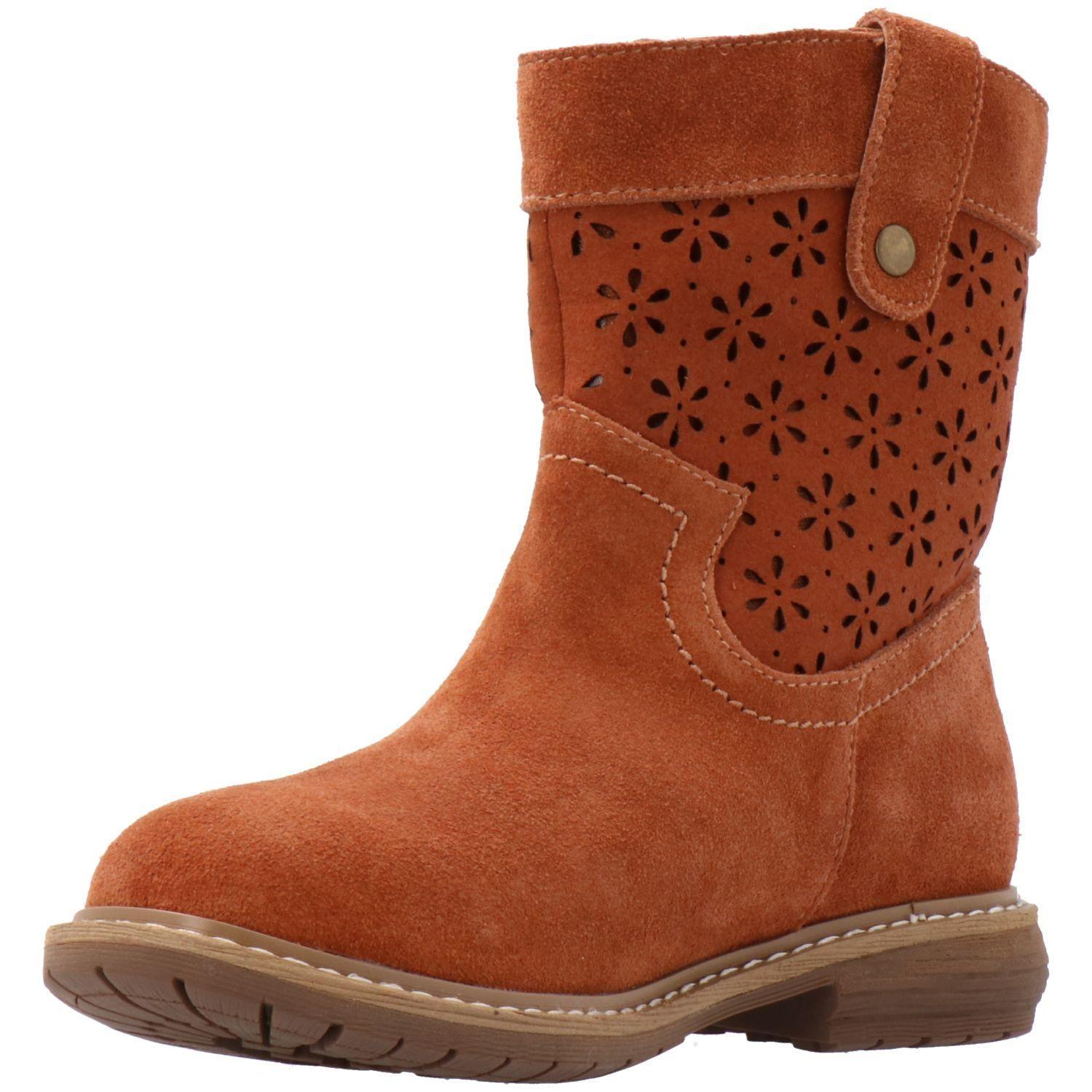 Bota Cuero Niña Adele Café-3