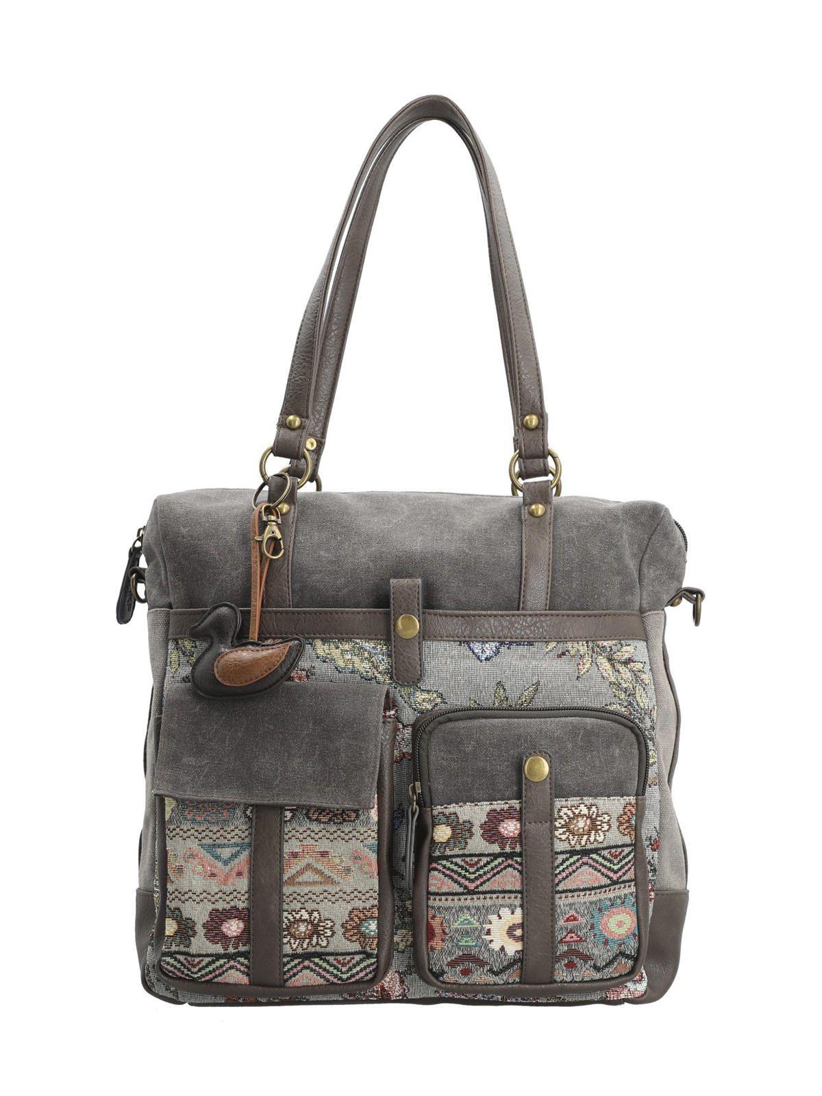 Cartera Textil Mujer Atzi Bag Gris-0