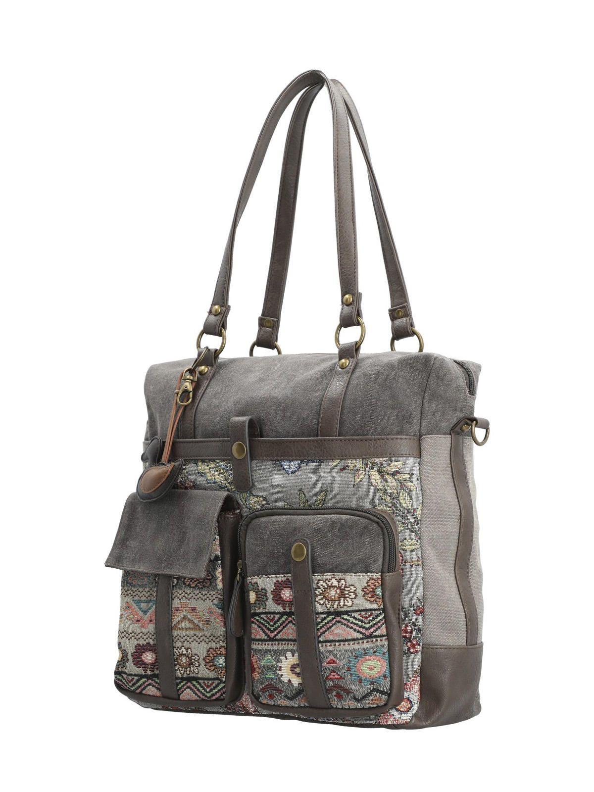 Cartera Textil Mujer Atzi Bag Gris-1
