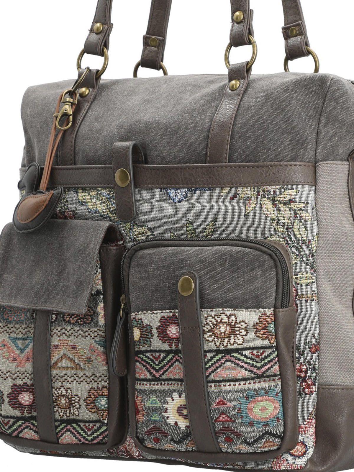 Cartera Textil Mujer Atzi Bag Gris-2