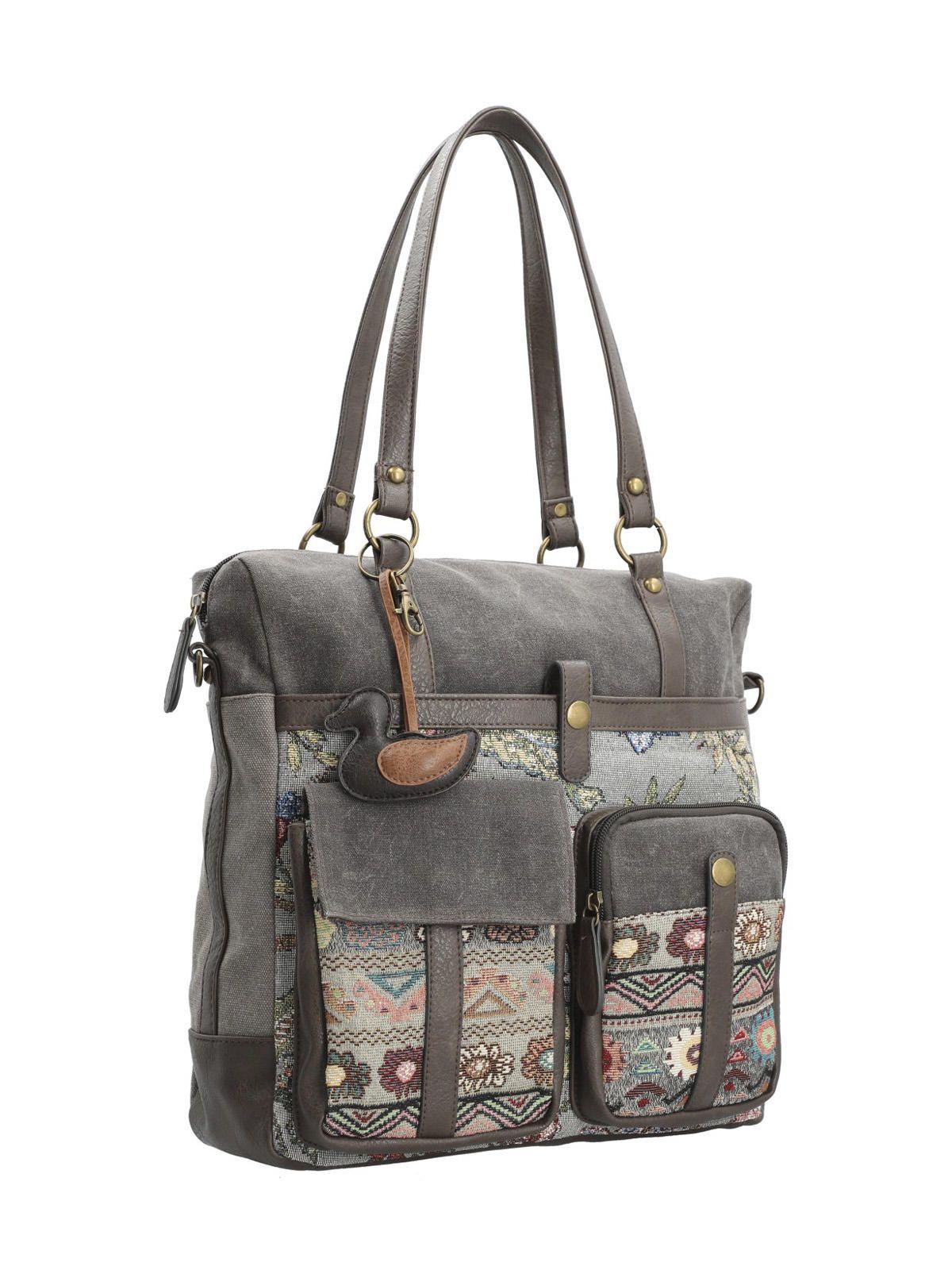 Cartera Textil Mujer Atzi Bag Gris-3