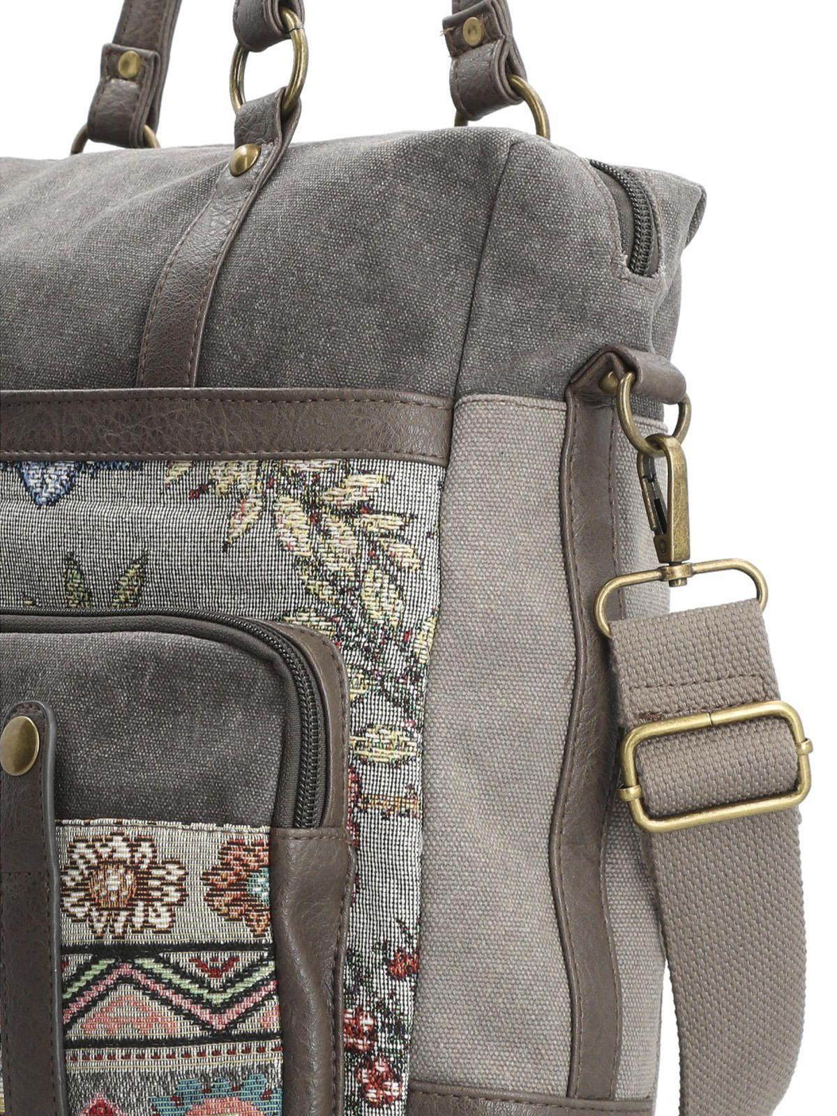 Cartera Textil Mujer Atzi Bag Gris-7