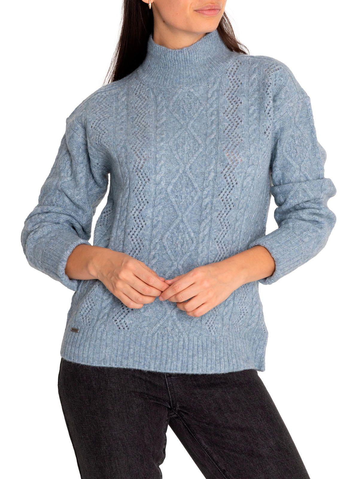 Sweater Fibras Recicladas Mujer Dalia Azul-4