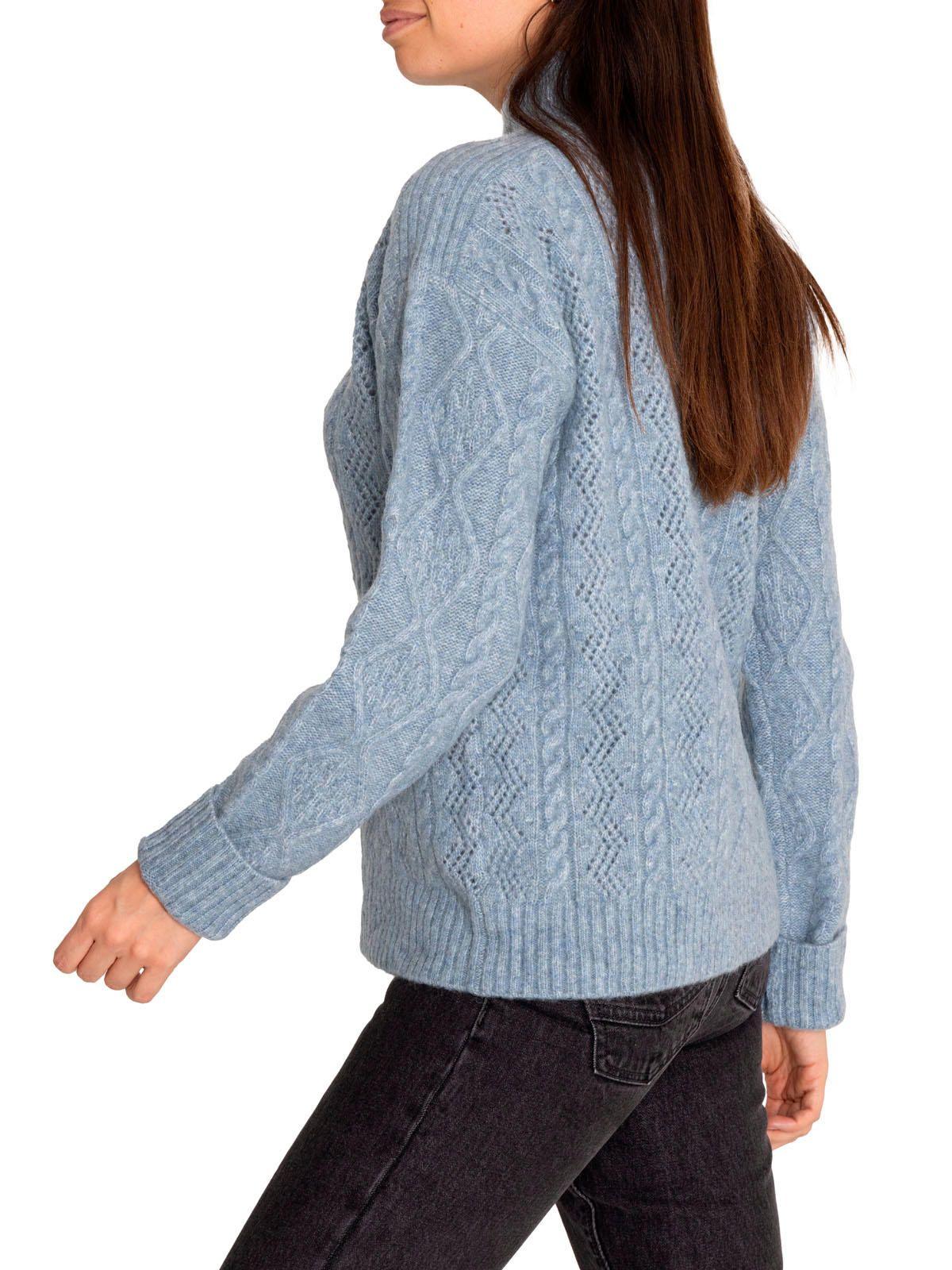 Sweater Fibras Recicladas Mujer Dalia Azul-5