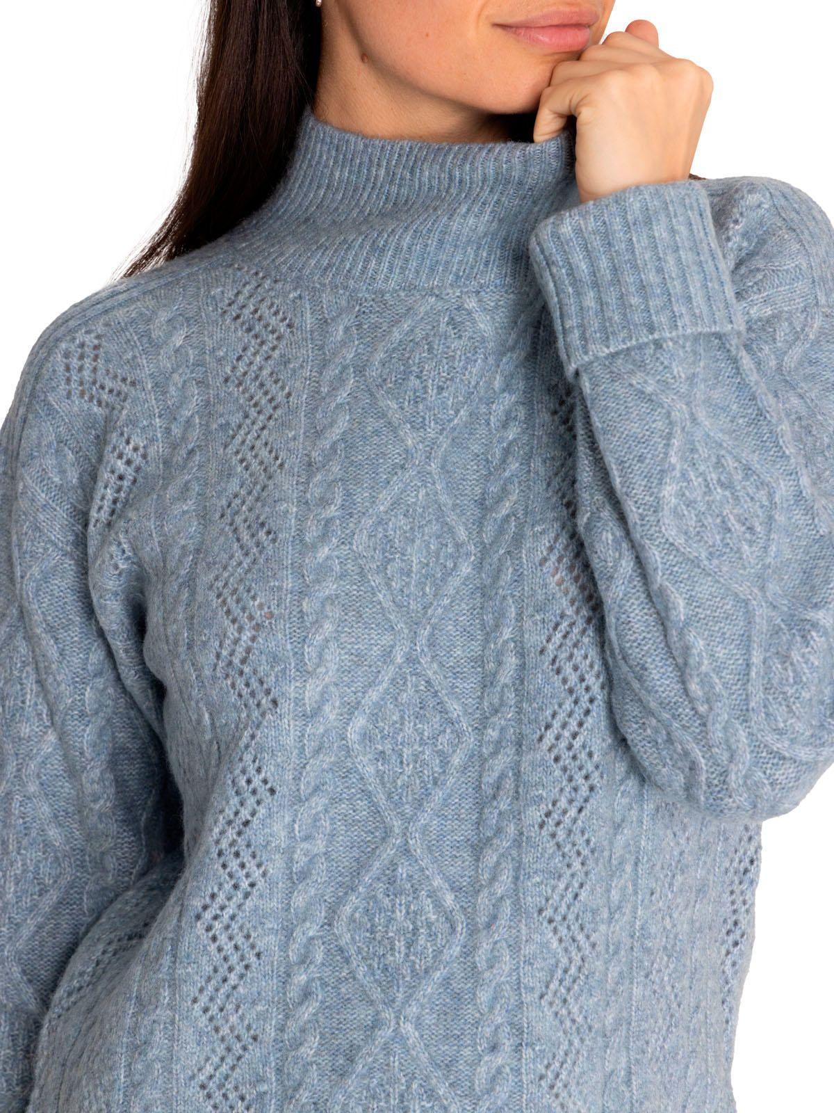 Sweater Fibras Recicladas Mujer Dalia Azul-7