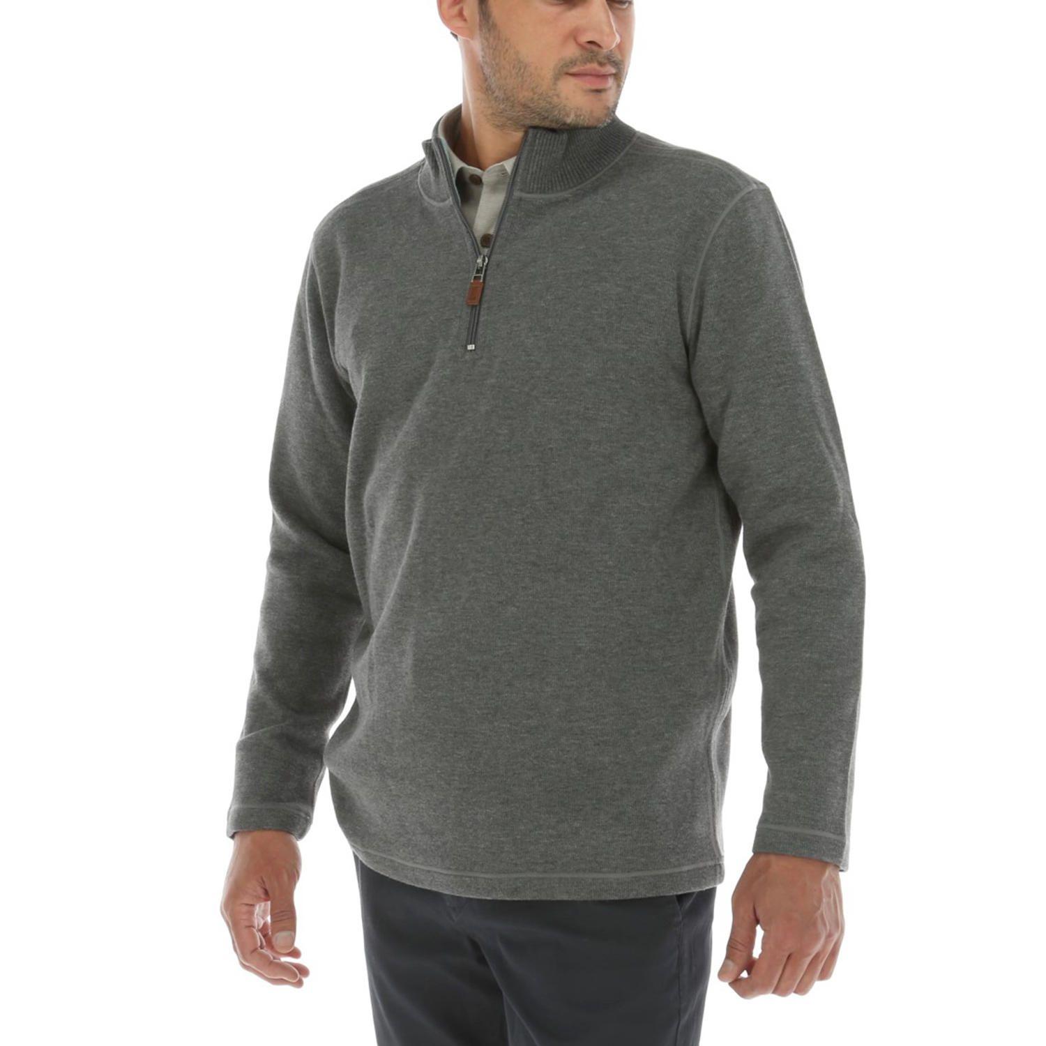 Poleron Hombre Algodón Halfstitch Perla-2