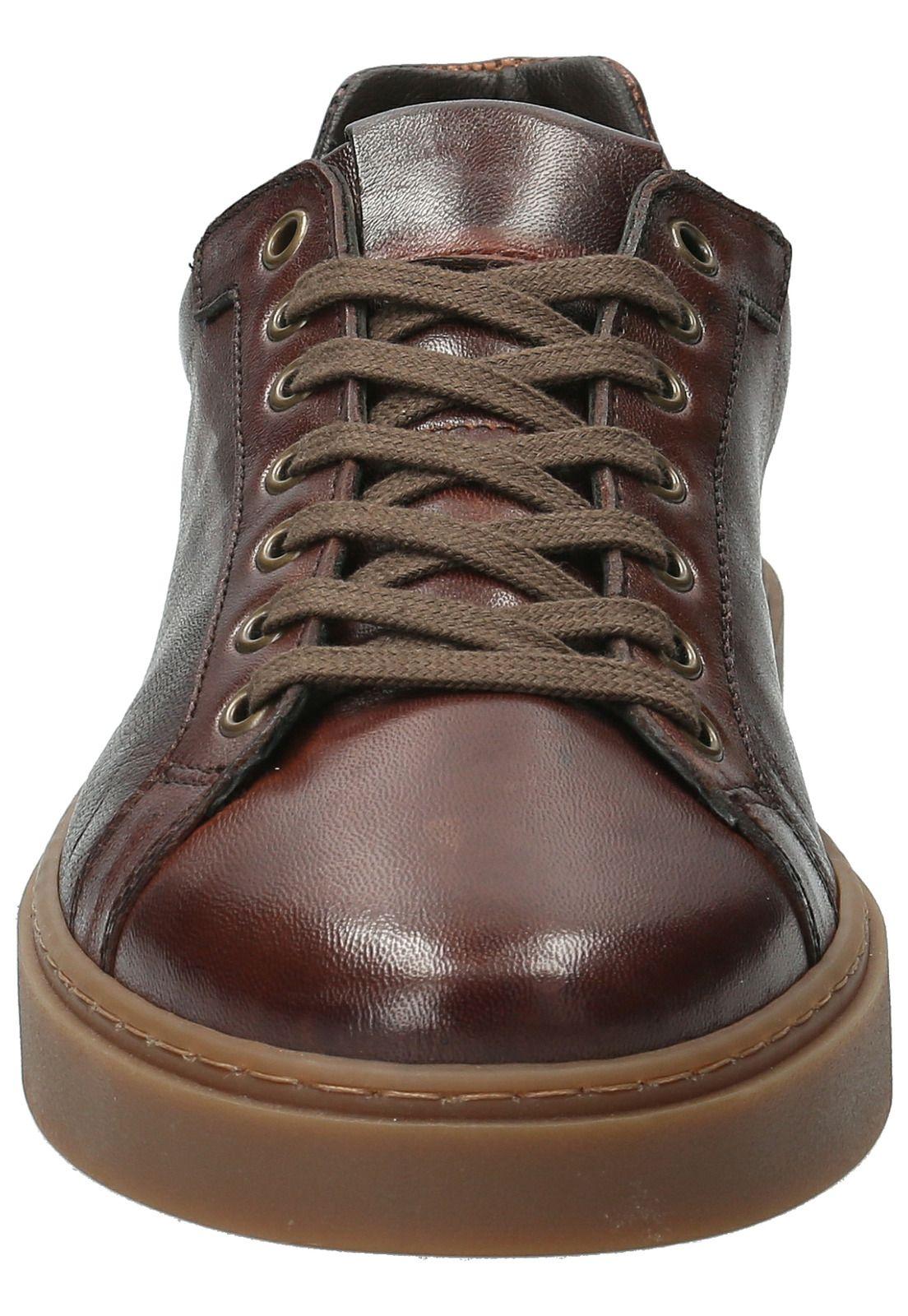 Zapatilla Cuero Hombre Forte Café-2