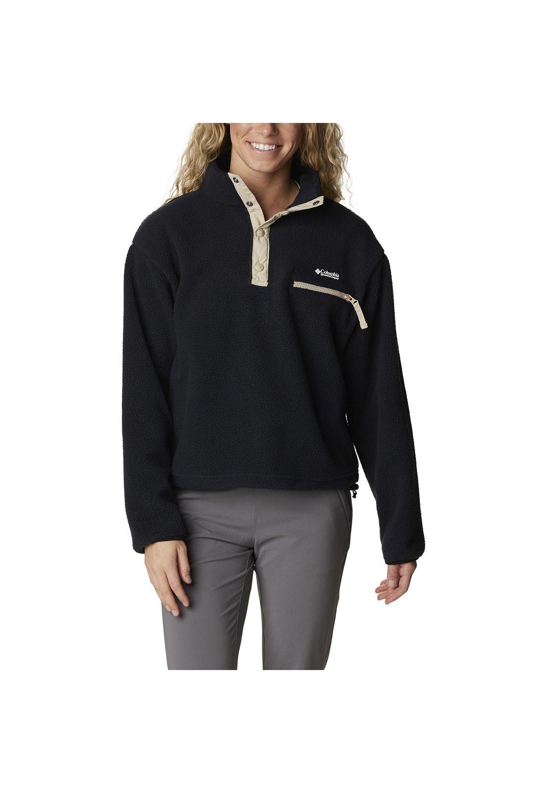 Polar Mujer Helvetia Cropped Half Snap Negro-0