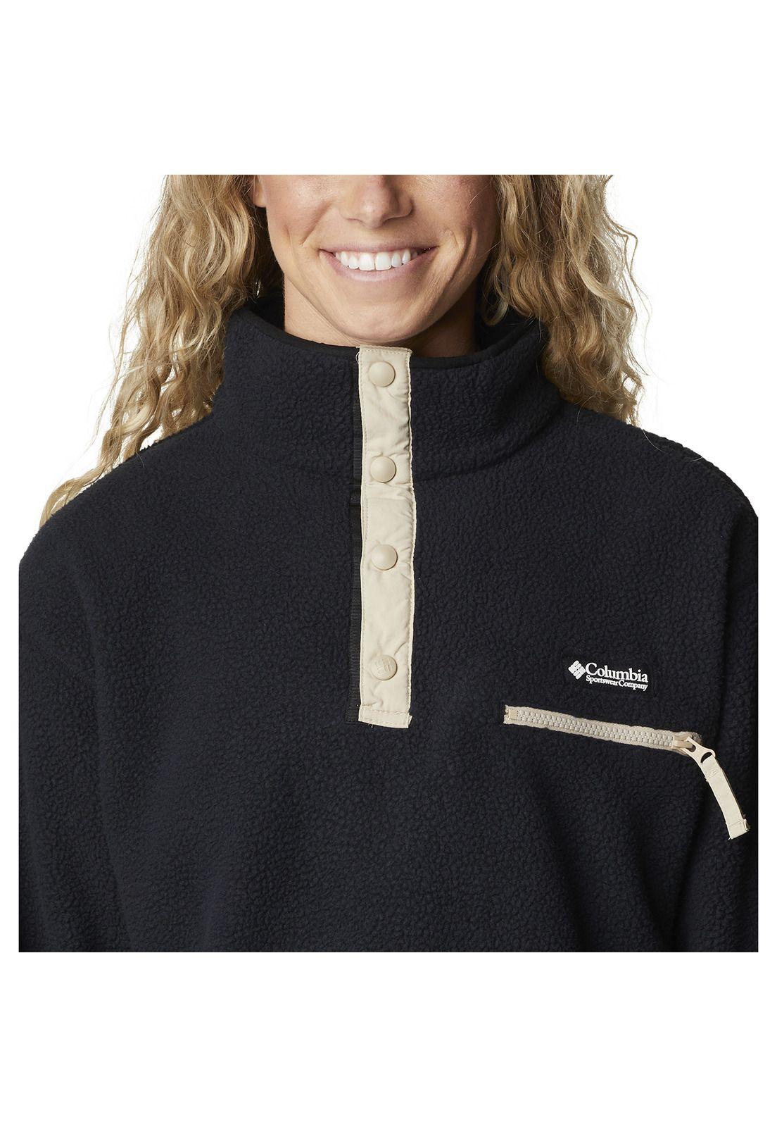 Polar Mujer Helvetia Cropped Half Snap Negro-1