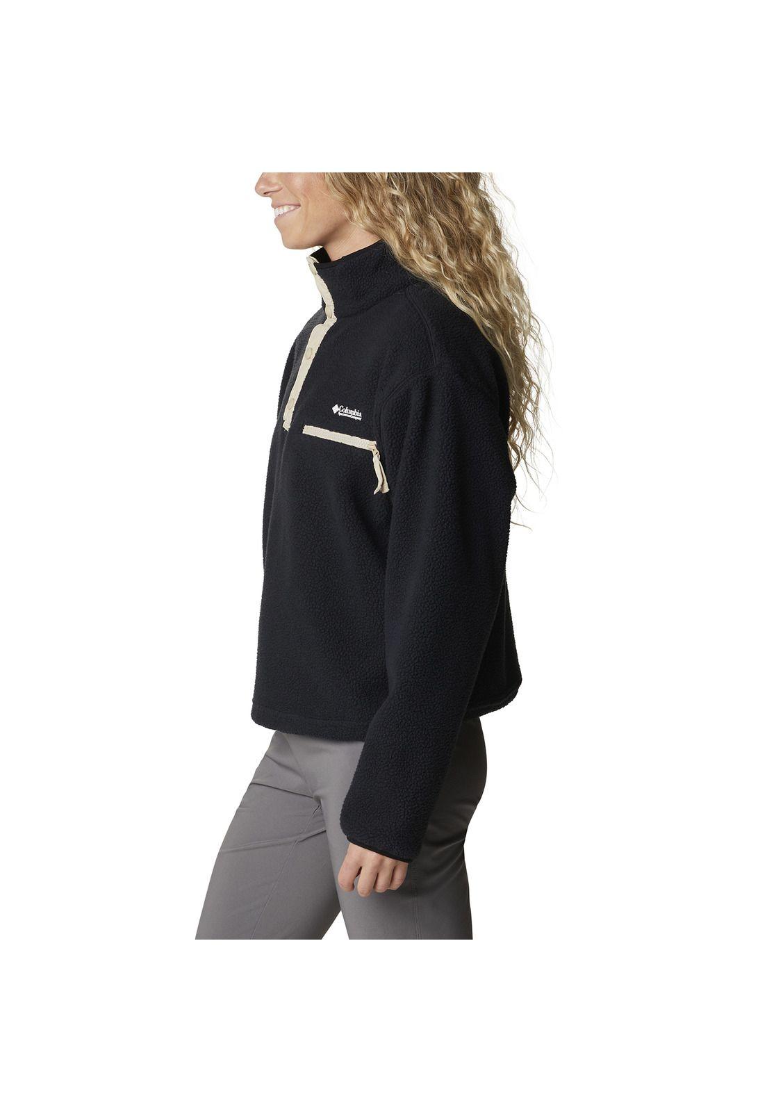 Polar Mujer Helvetia Cropped Half Snap Negro-4