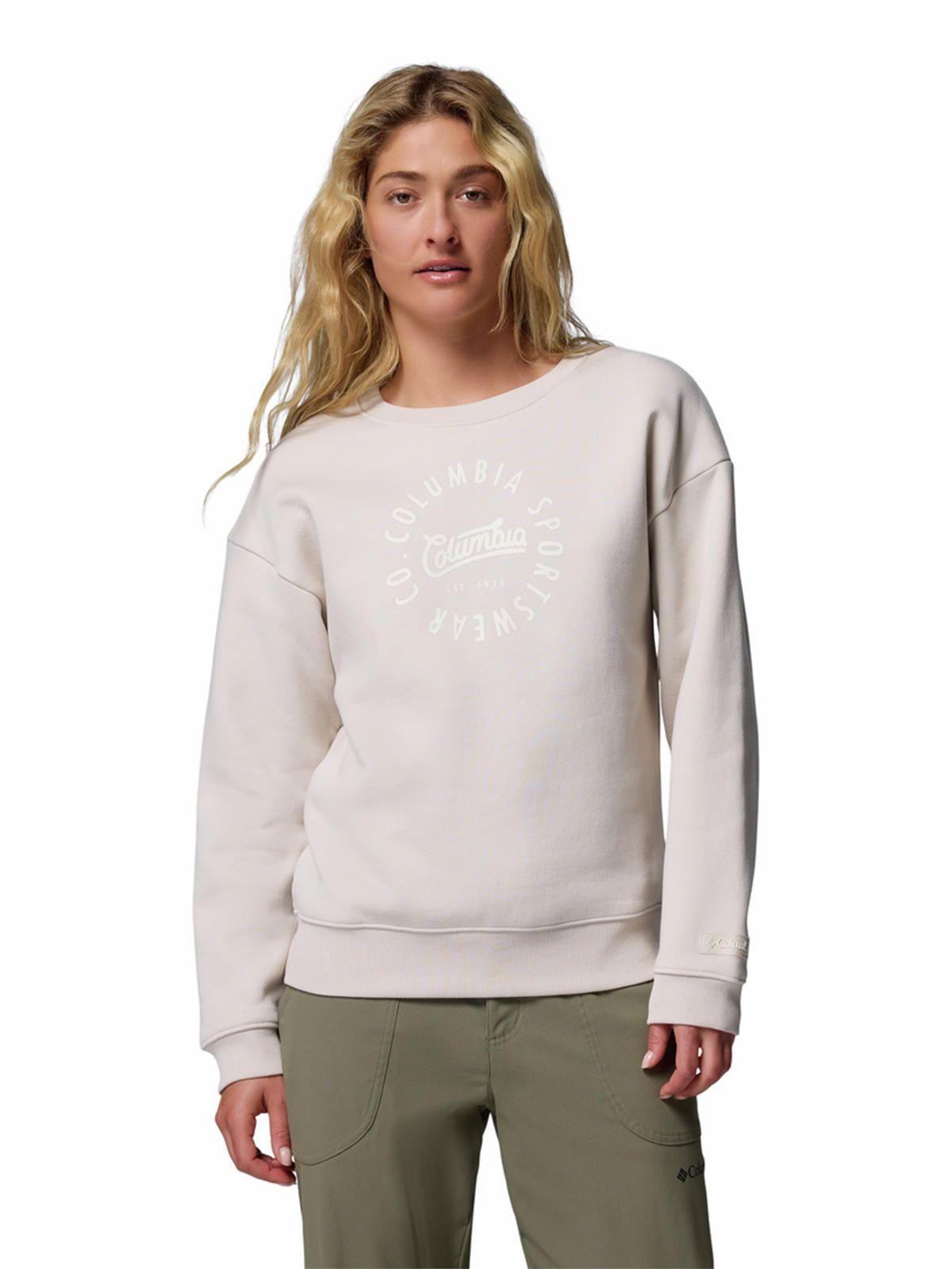 Poleron Mujer Meridian Creek Crew Gris-0