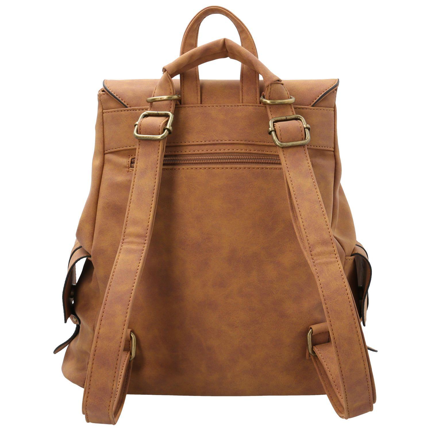 Cartera Rex Backbag Camel Mujer-4