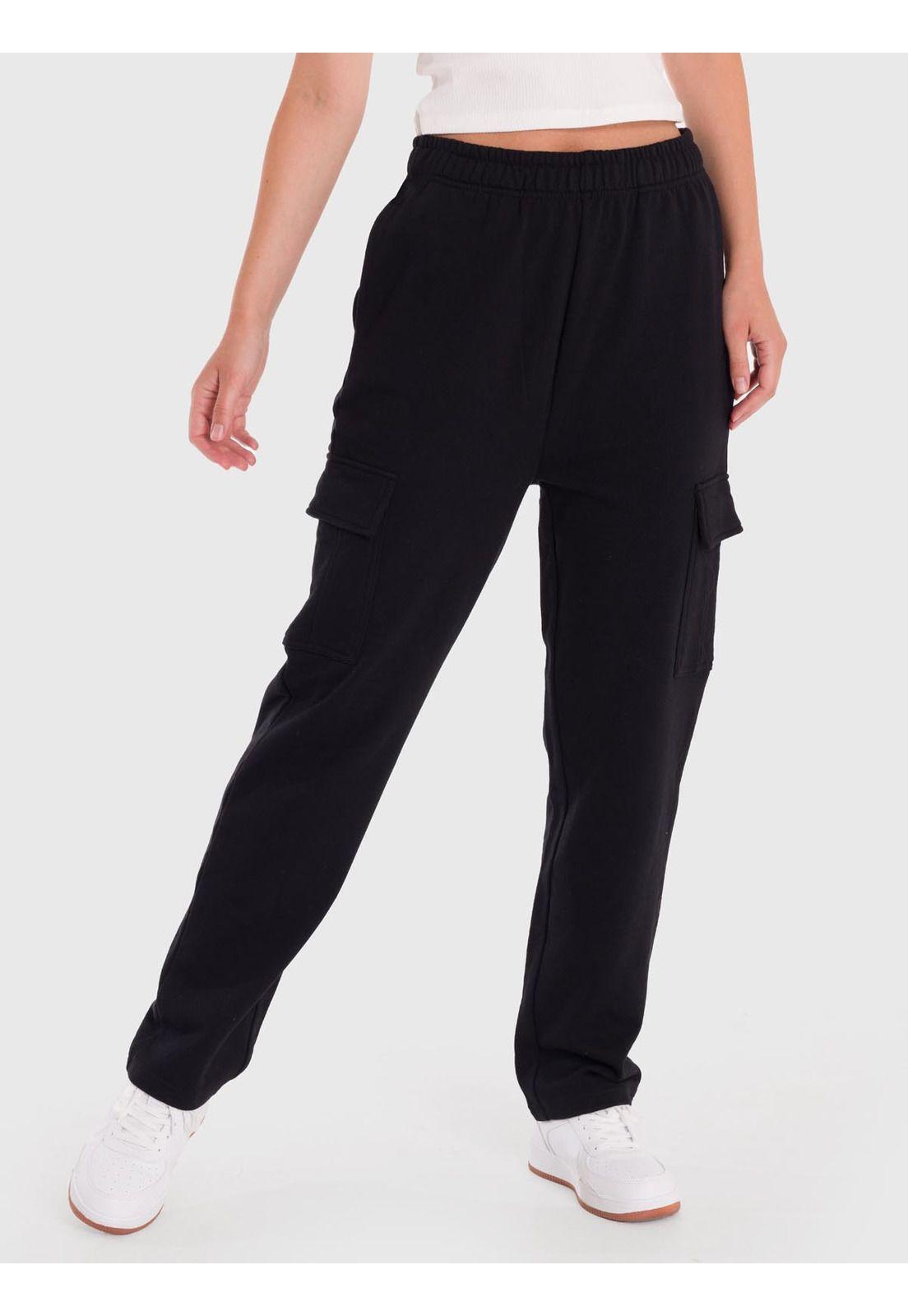 Pantalón Mujer Cargo Negro-3