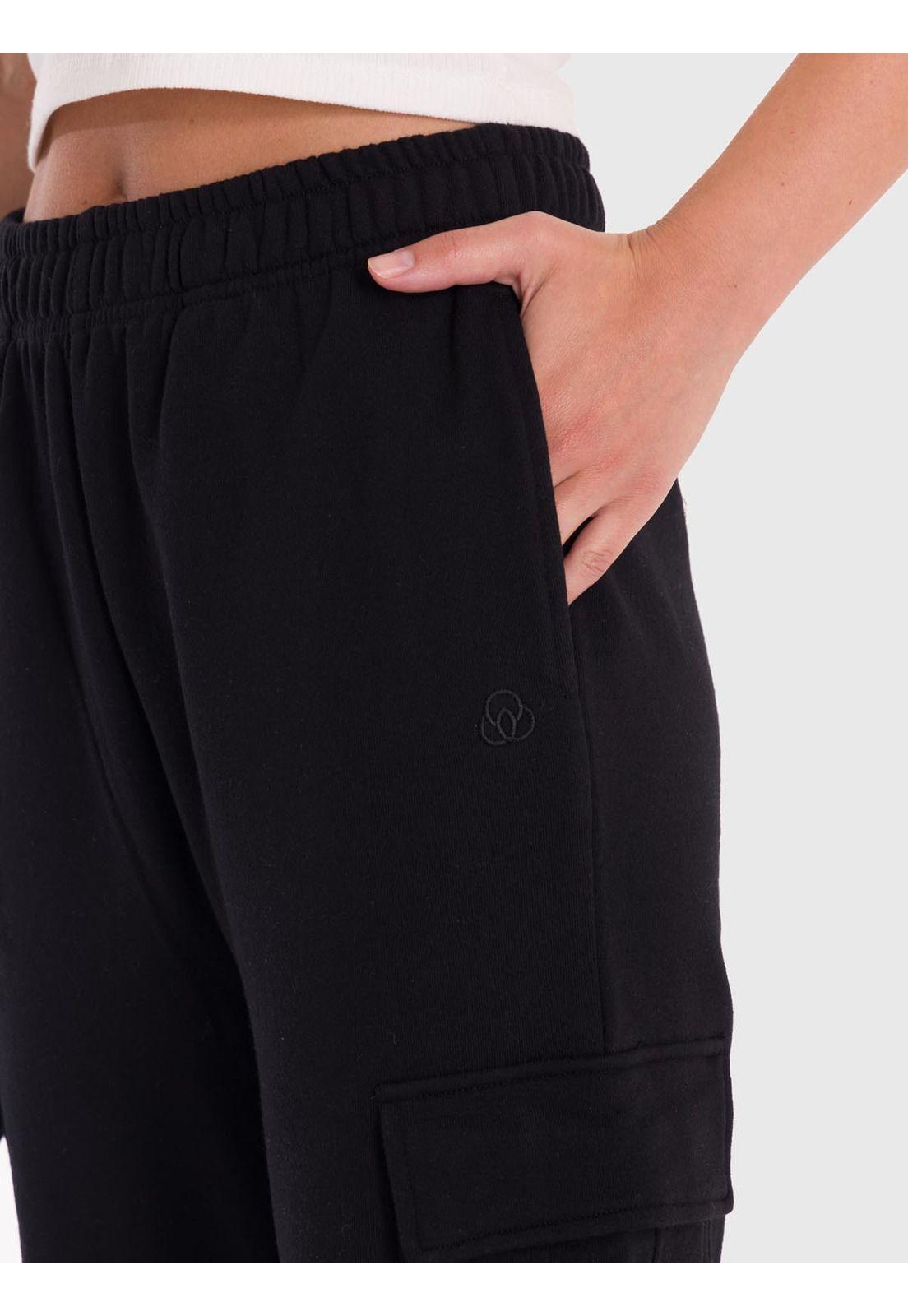 Pantalón Mujer Cargo Negro-5