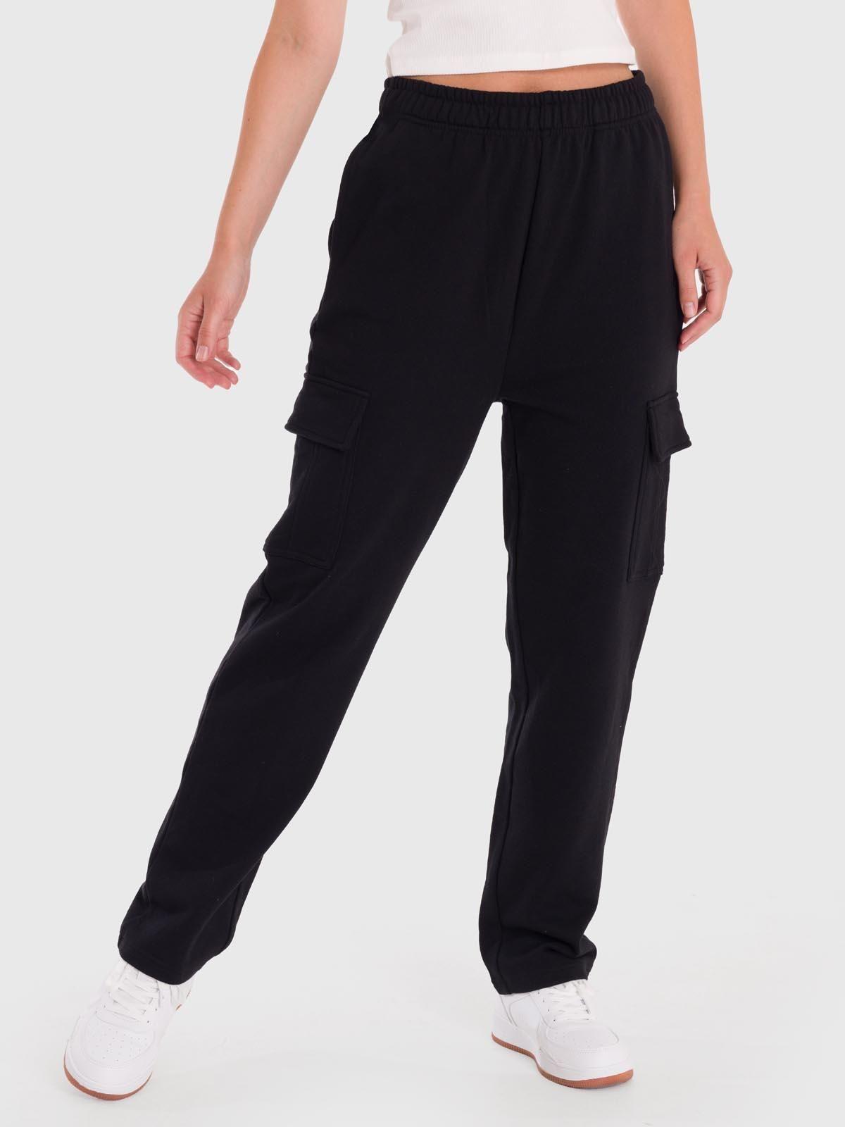 Pantalón Mujer Cargo Negro-3