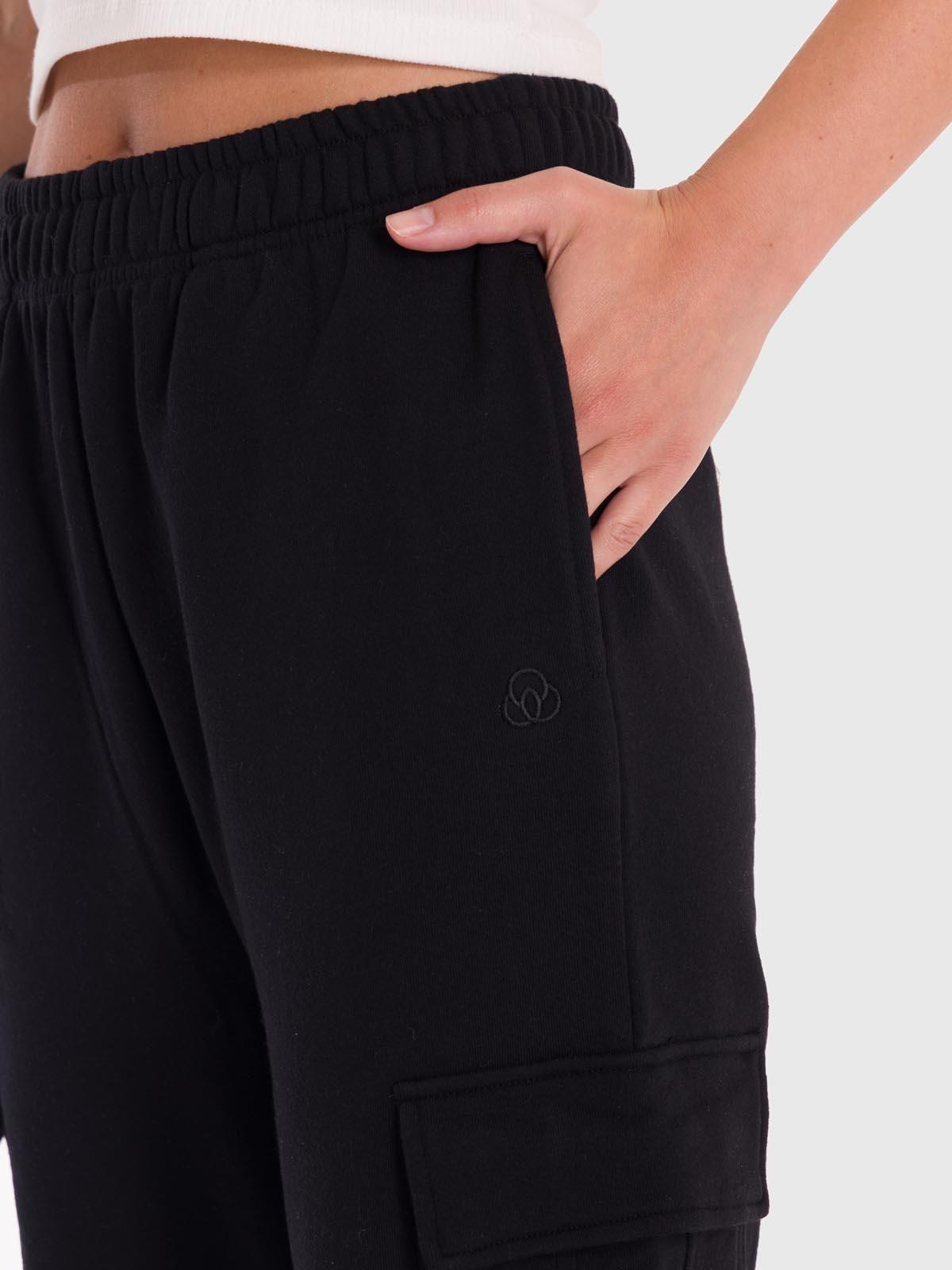 Pantalón Mujer Cargo Negro-5