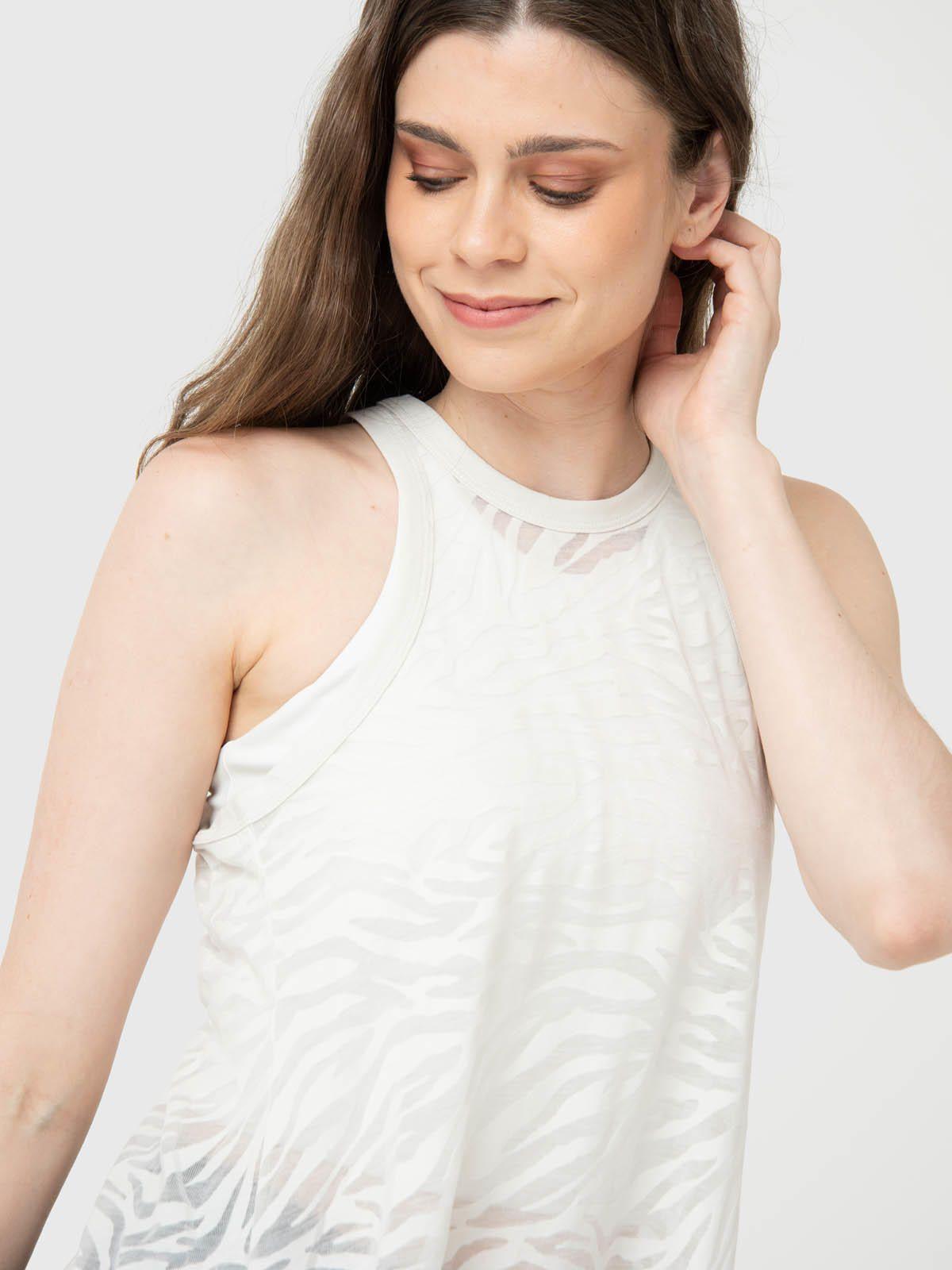 Polera Mujer Burn Out Tank Crudo -3