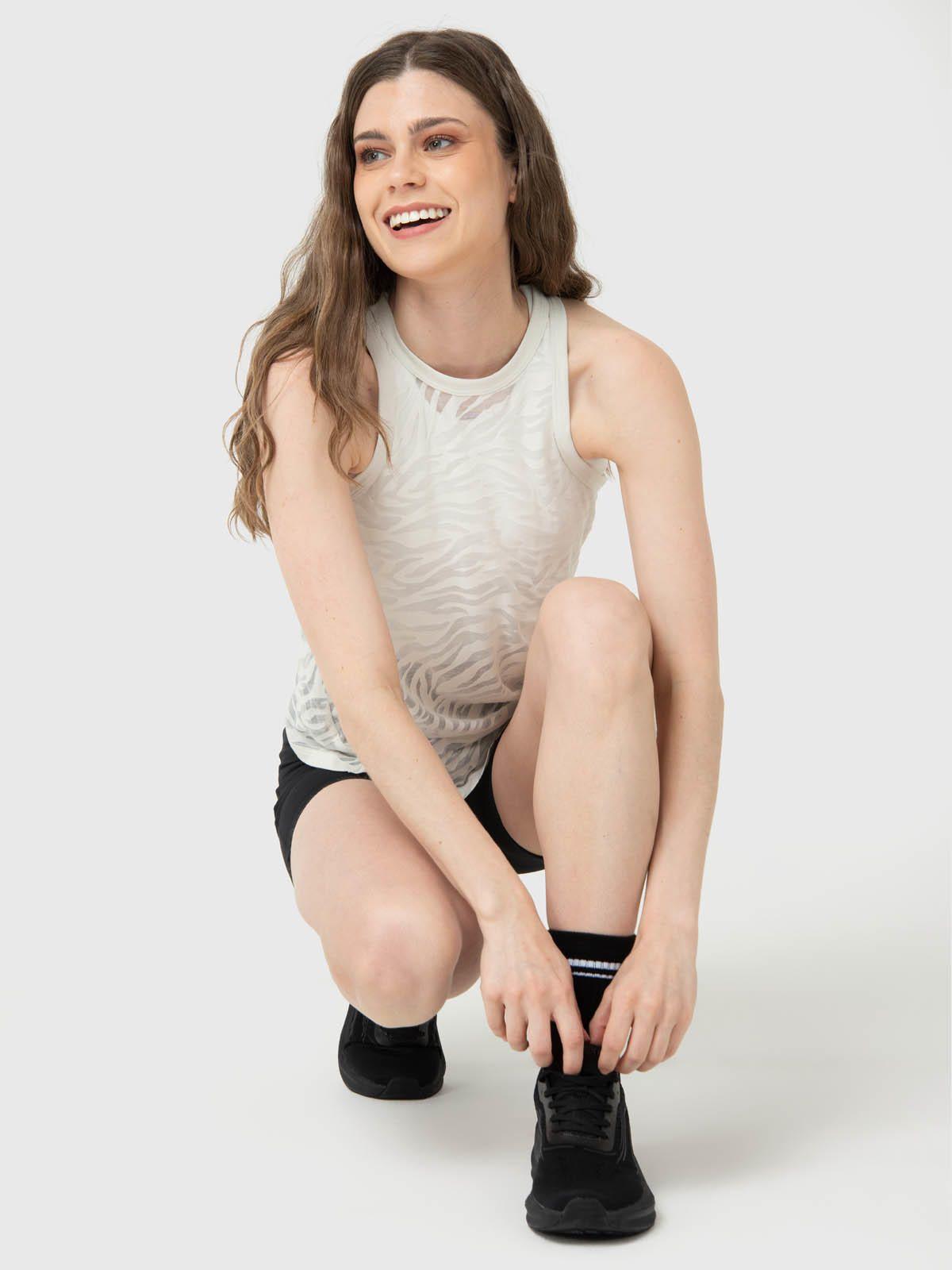 Polera Mujer Burn Out Tank Crudo -4