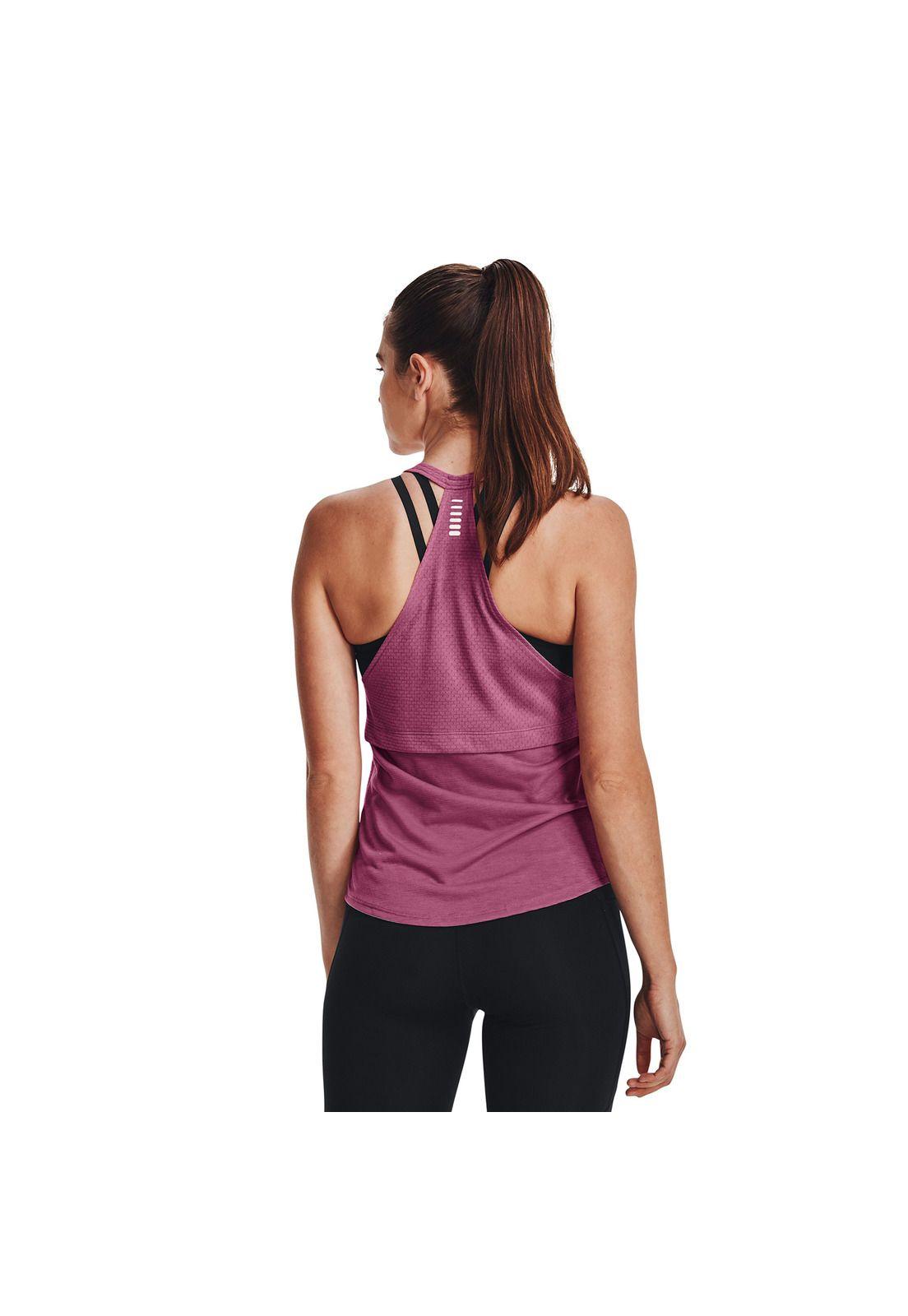 Polera S/M Mujer Ua Streaker Tank Rosa-3