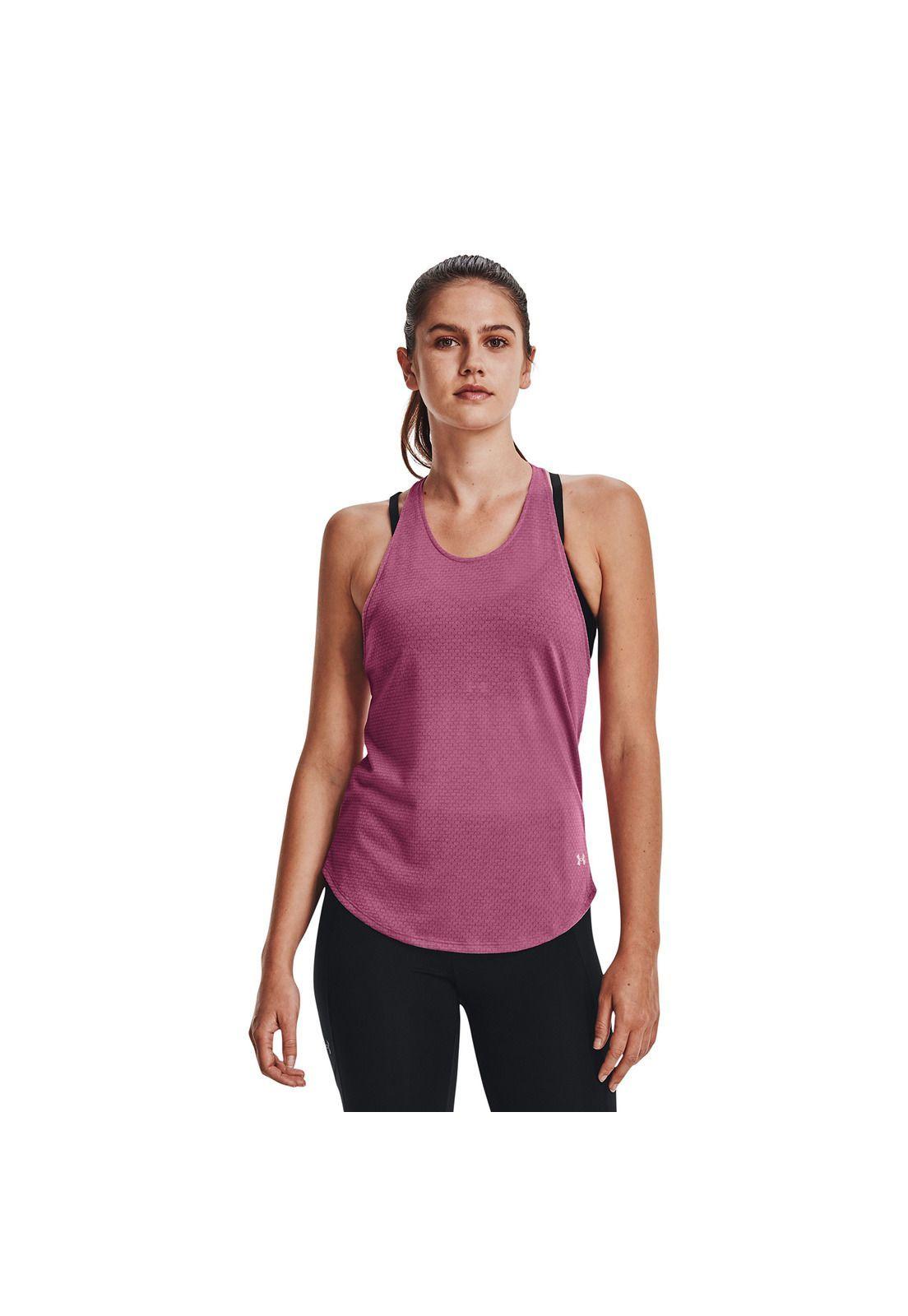 Polera S/M Mujer Ua Streaker Tank Rosa-2